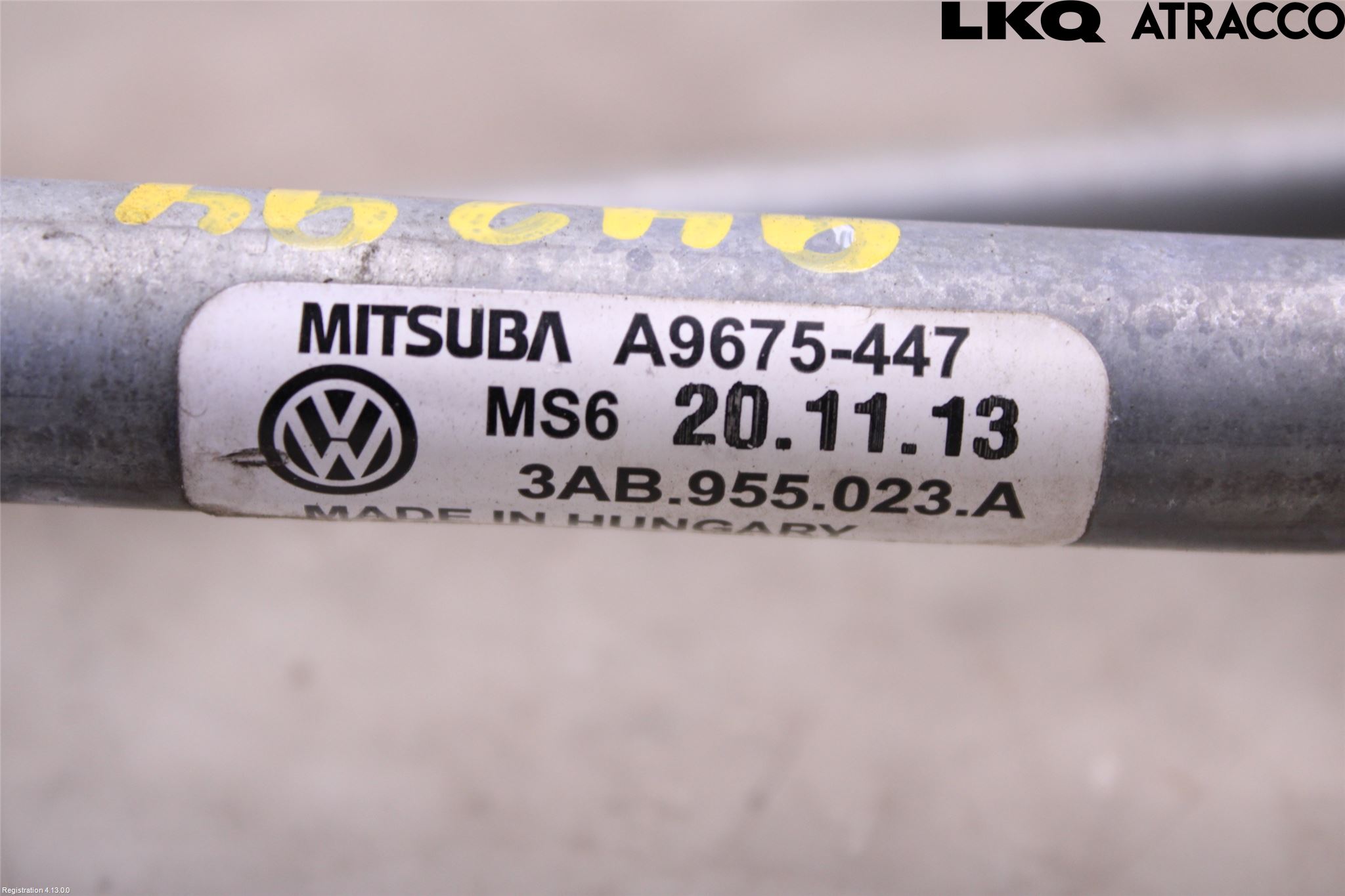Volkswagen VW PASSAT 11-14 Viskeroverføring Frontrute