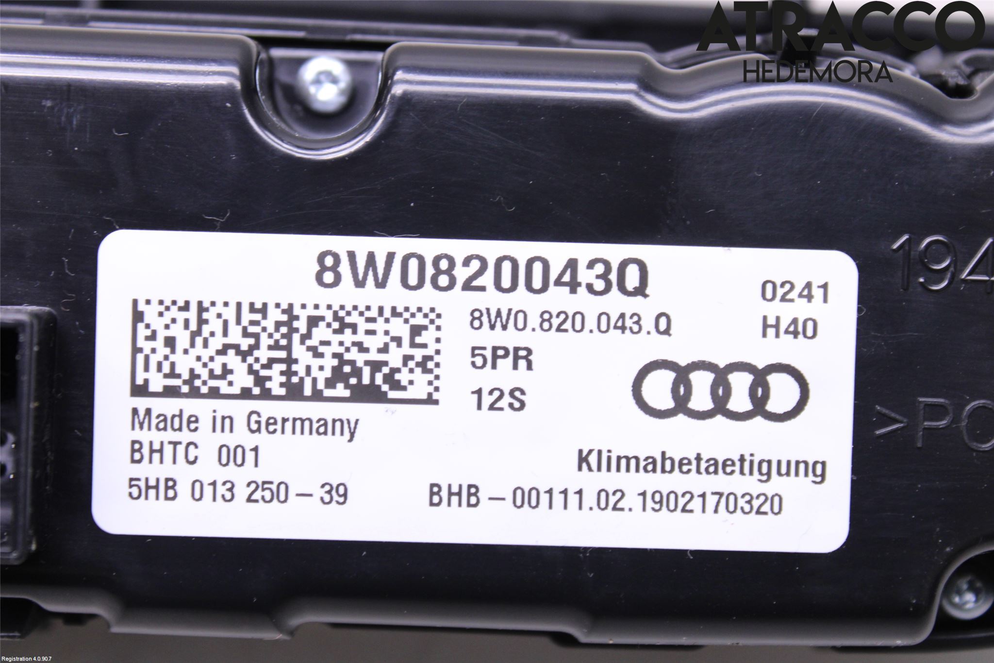 Audi A4/S4 B9 20- Varme Ac Betjening-Display