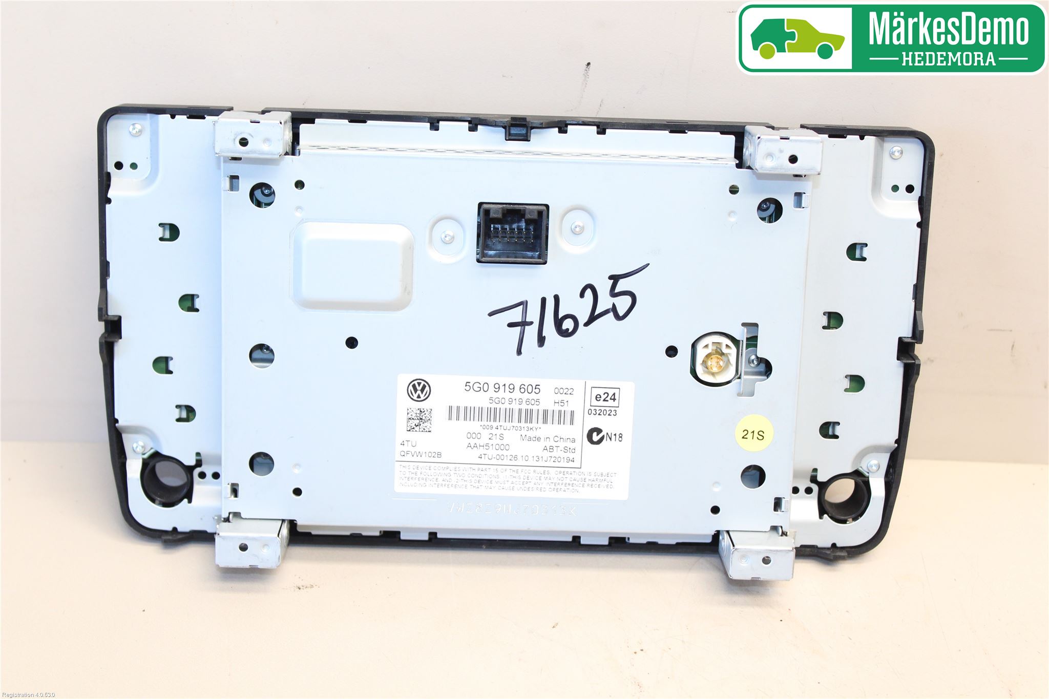 Volkswagen VW GOLF / E-GOLF VII 13-20 Multifunktionsdisplay