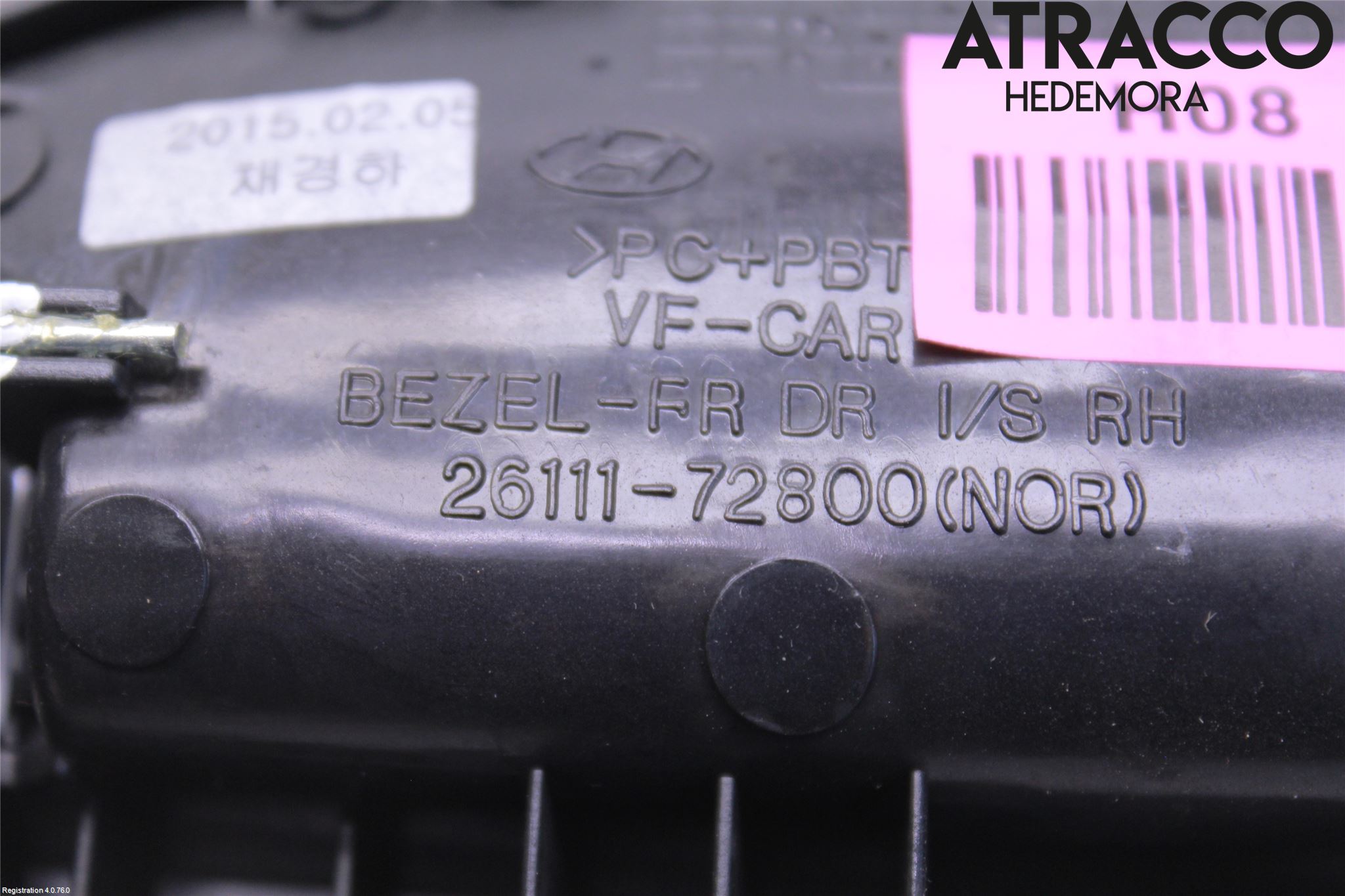 Hyundai i40 16-18 Innr Dørhandtak H Indre