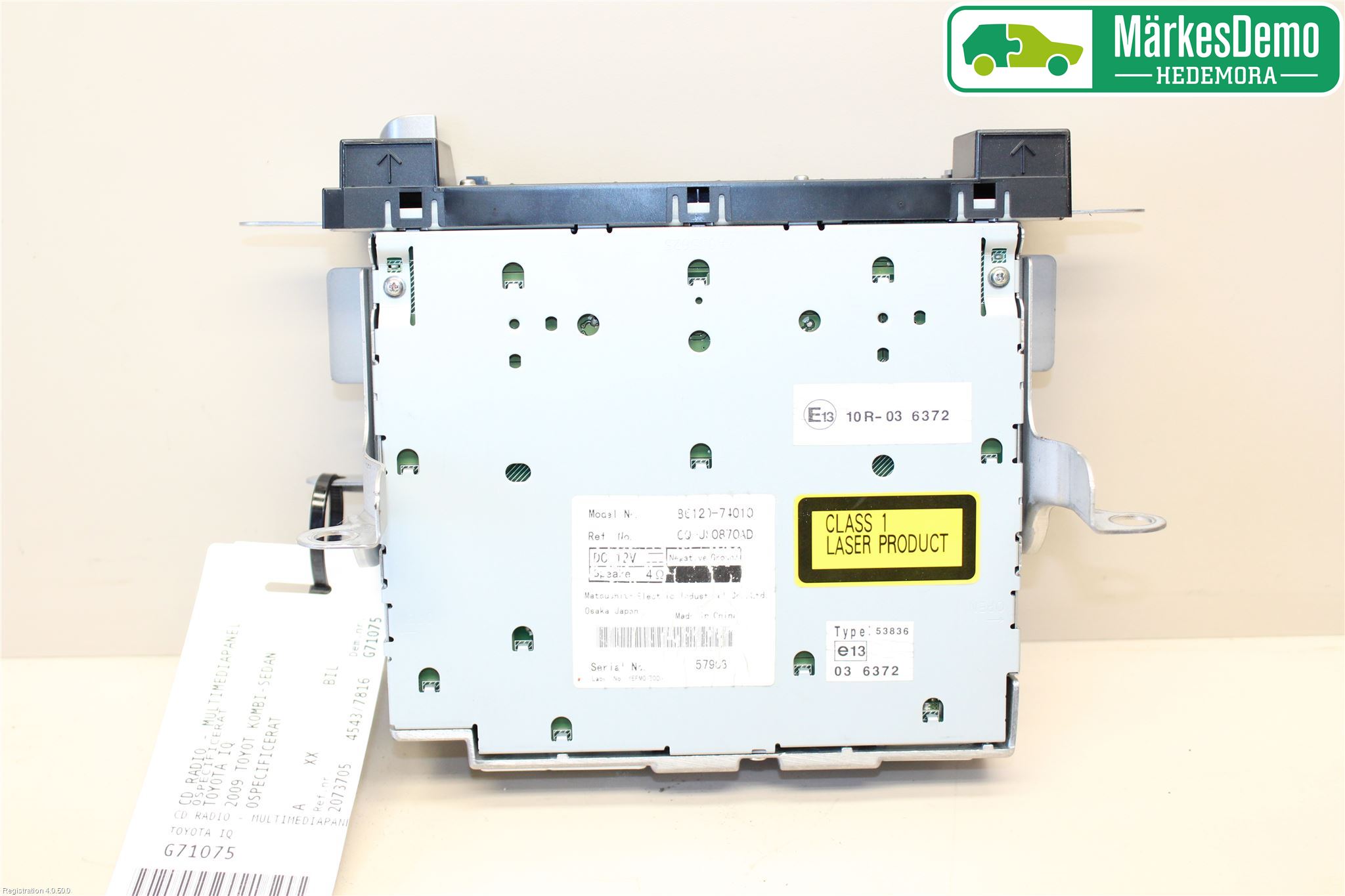 Toyota iQ Stereo Radio Med Cd
