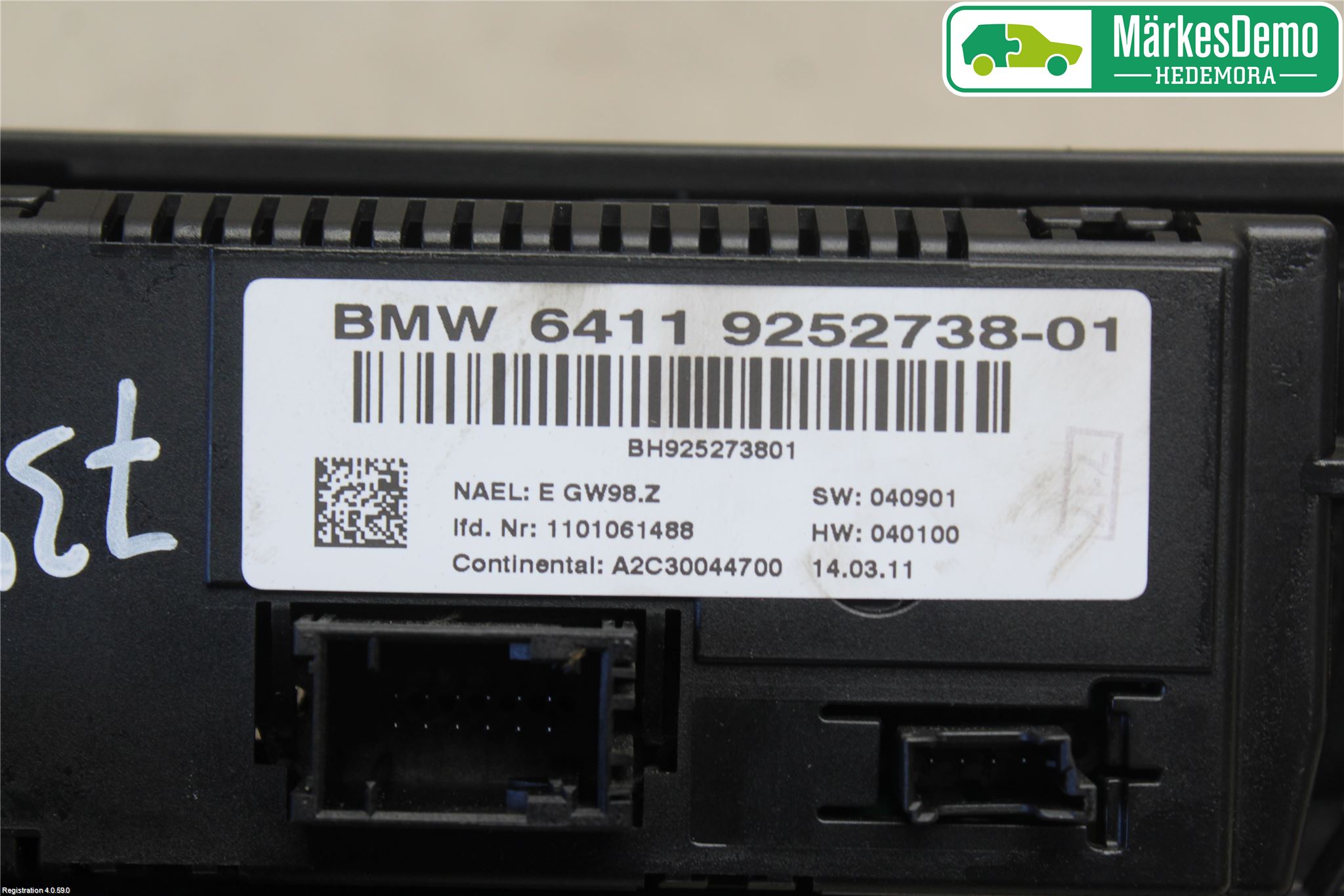 BMW X3 F25 10-17 Varme Ac Betjening-Display