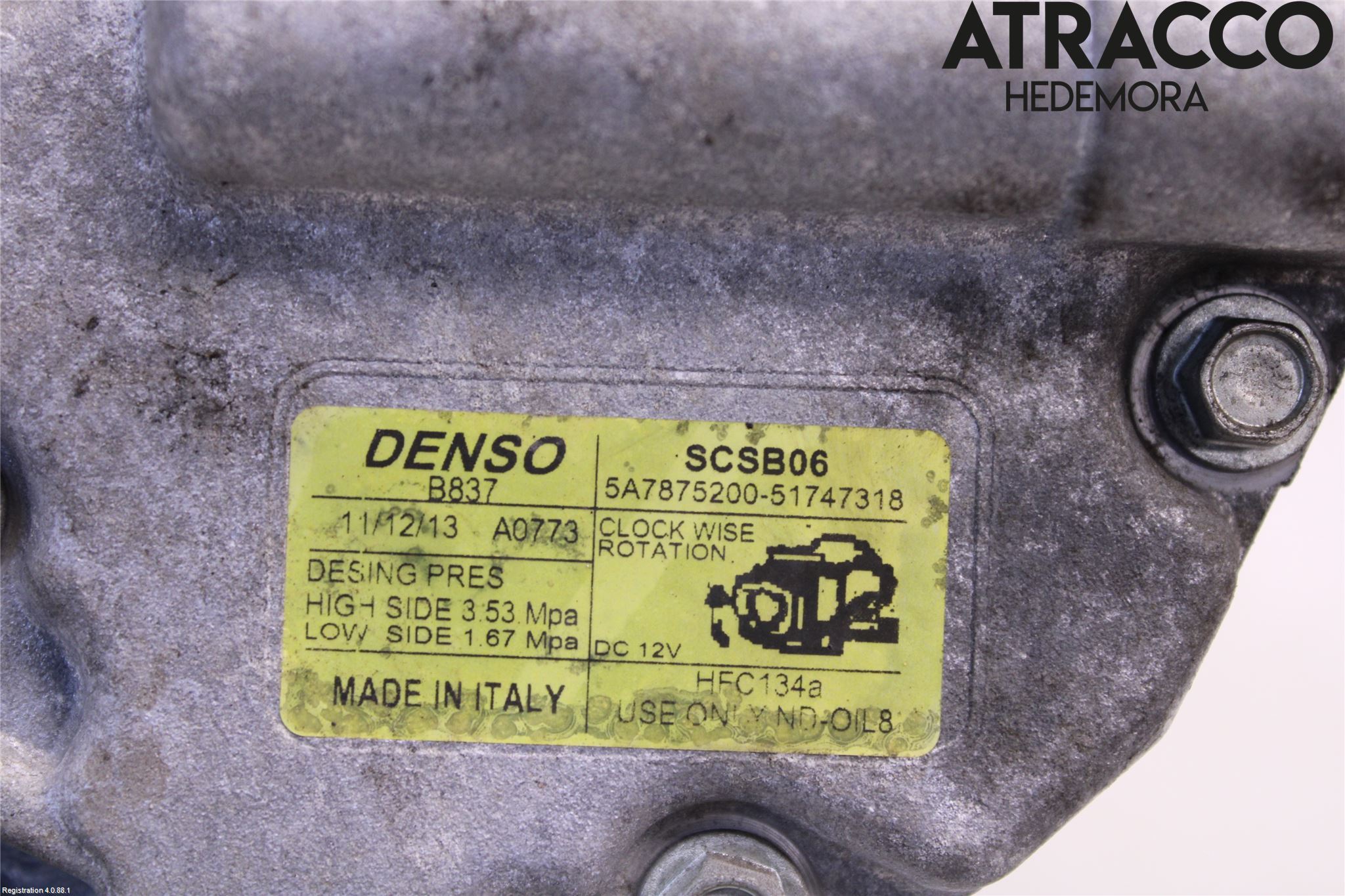 Fiat PANDA 12- Varme Ac Kompressor