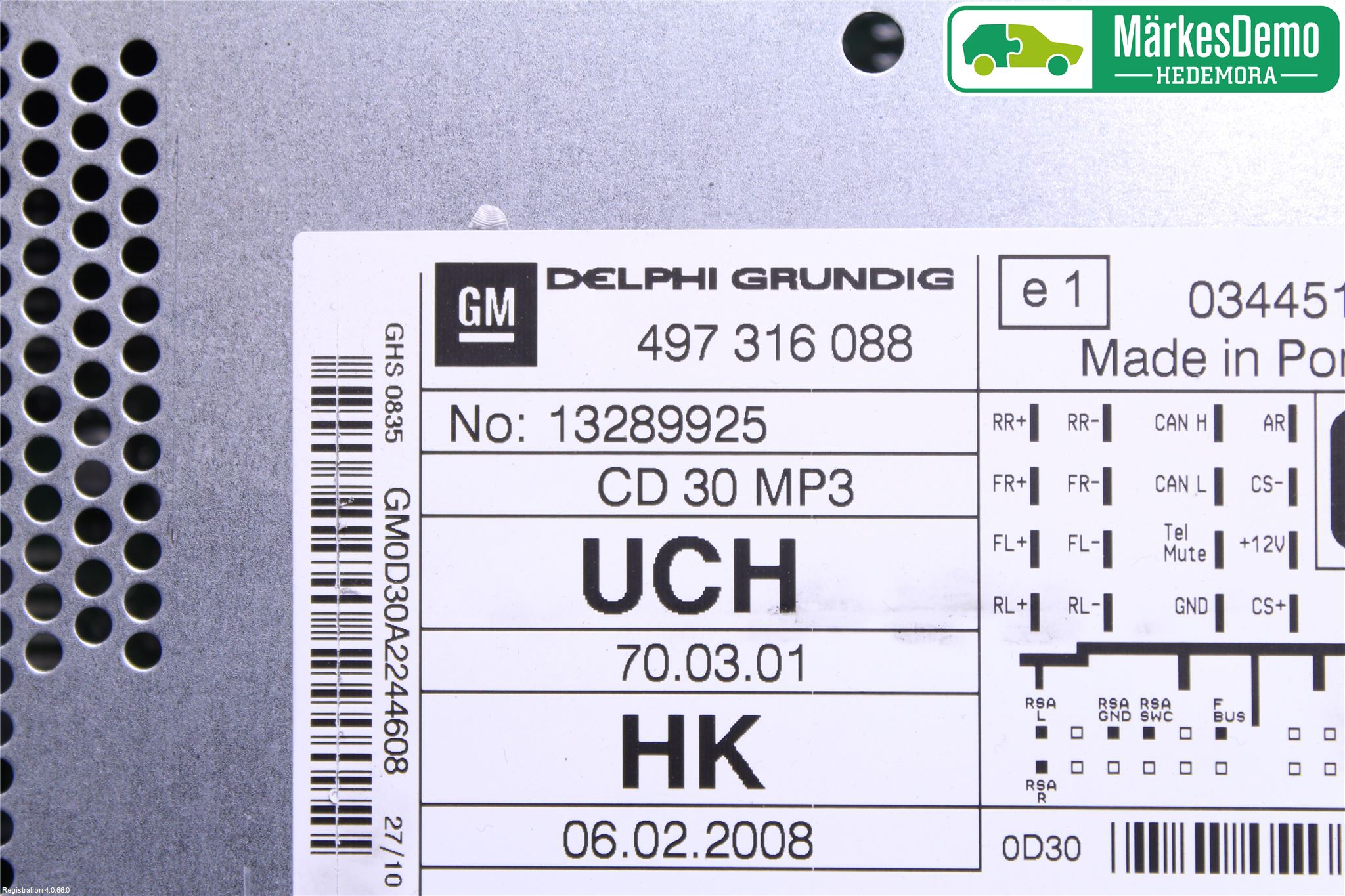 Opel CORSA D 07-14 Stereo Radio Med Cd