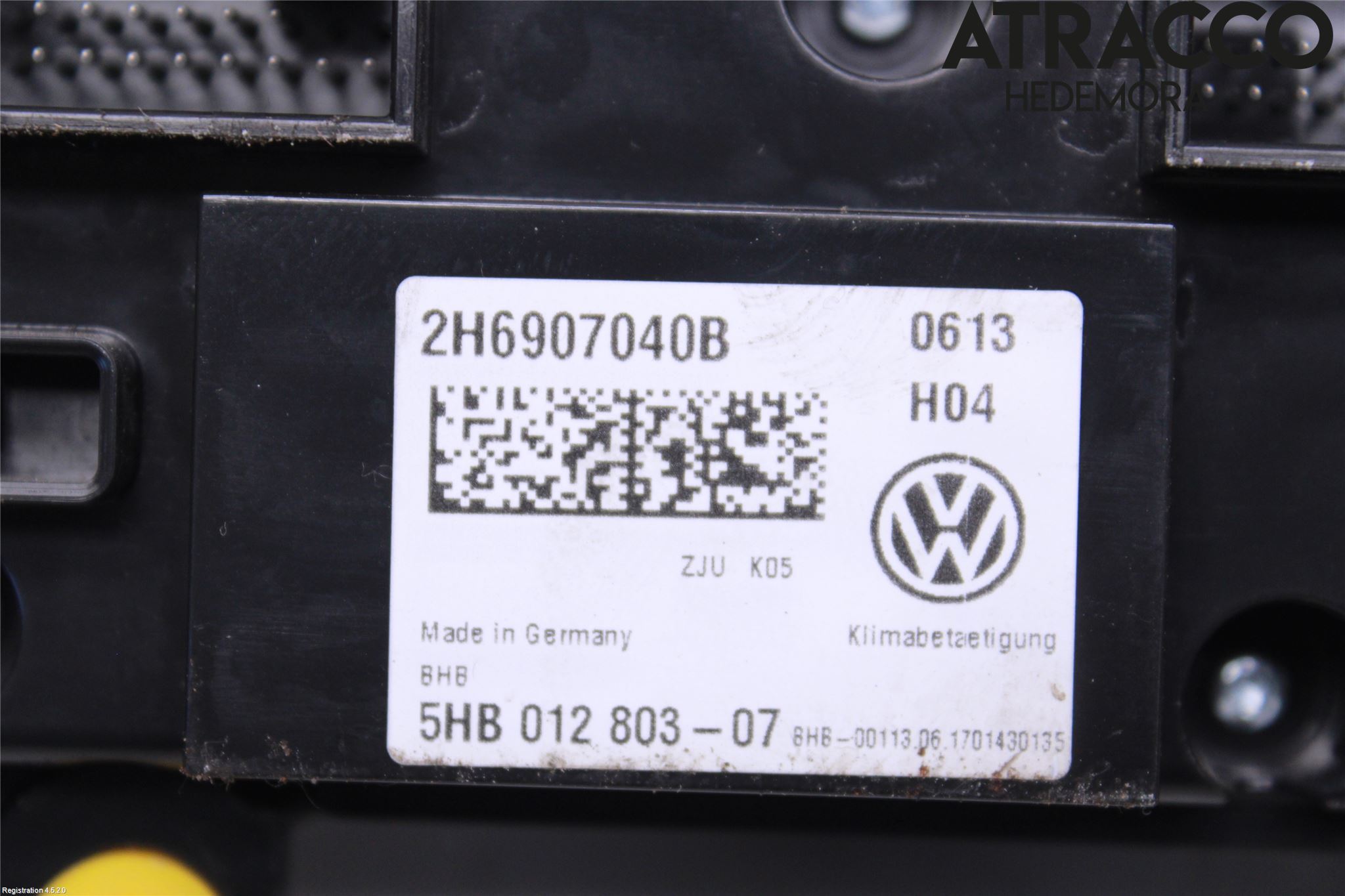 Volkswagen VW AMAROK 2H 10-22 Varme Ac Betjening-Display