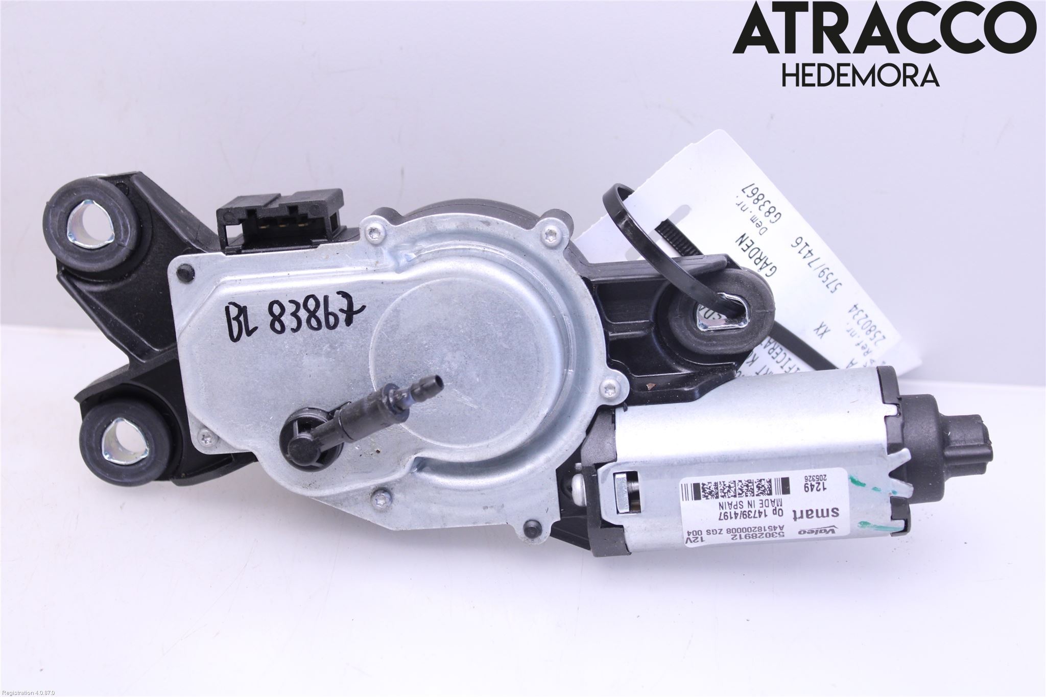 Smart FORTWO II 07-14 Viskermotor Bakluke