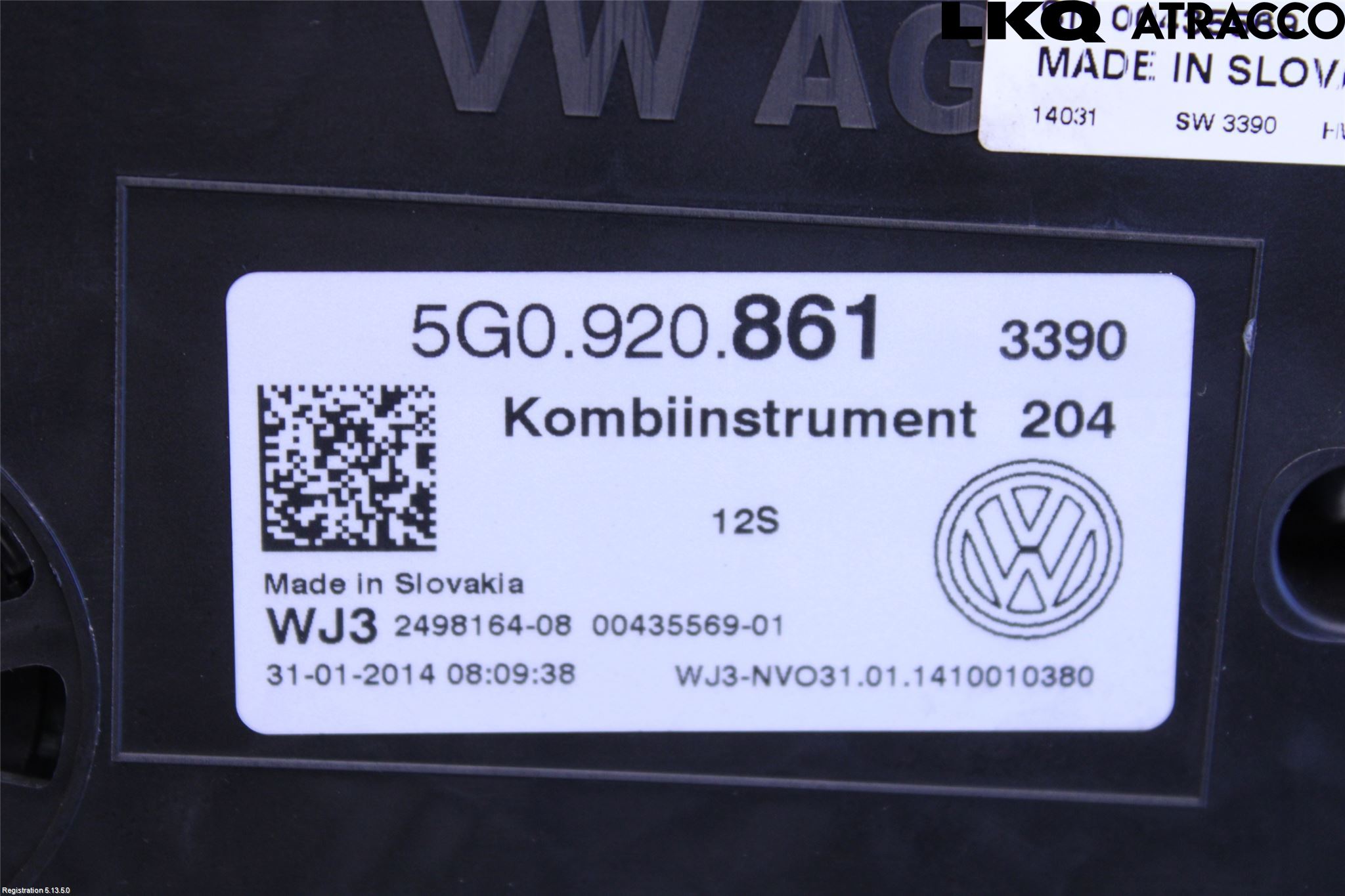 Volkswagen VW GOLF / E-GOLF VII 13-20 Instr Kombinert