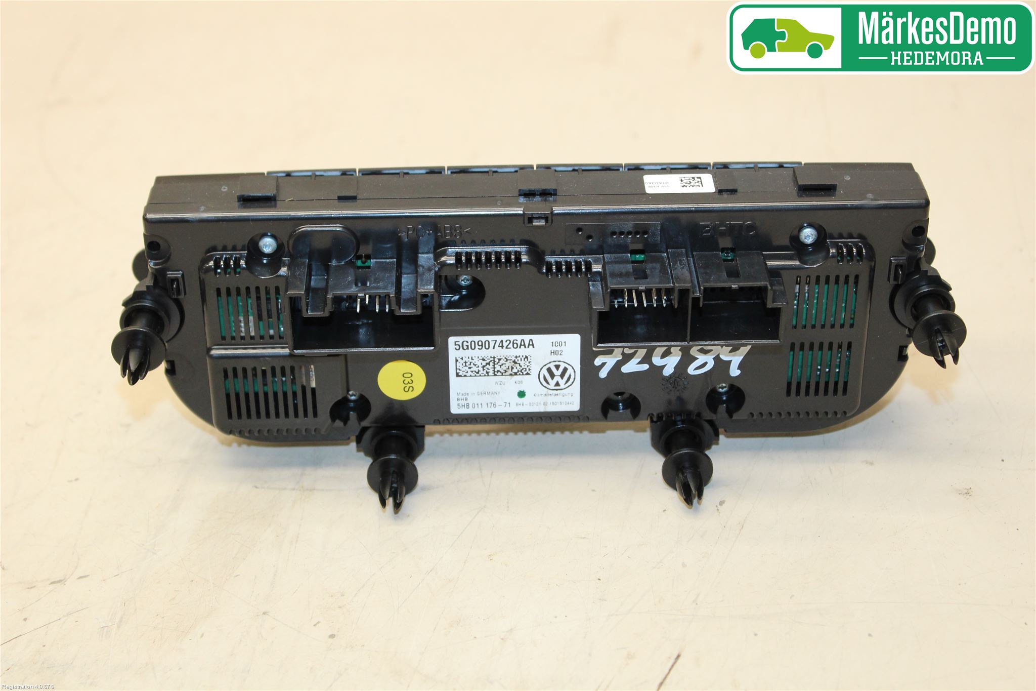 Volkswagen VW GOLF / E-GOLF VII 13-20 Varme Ac Betjening-Display