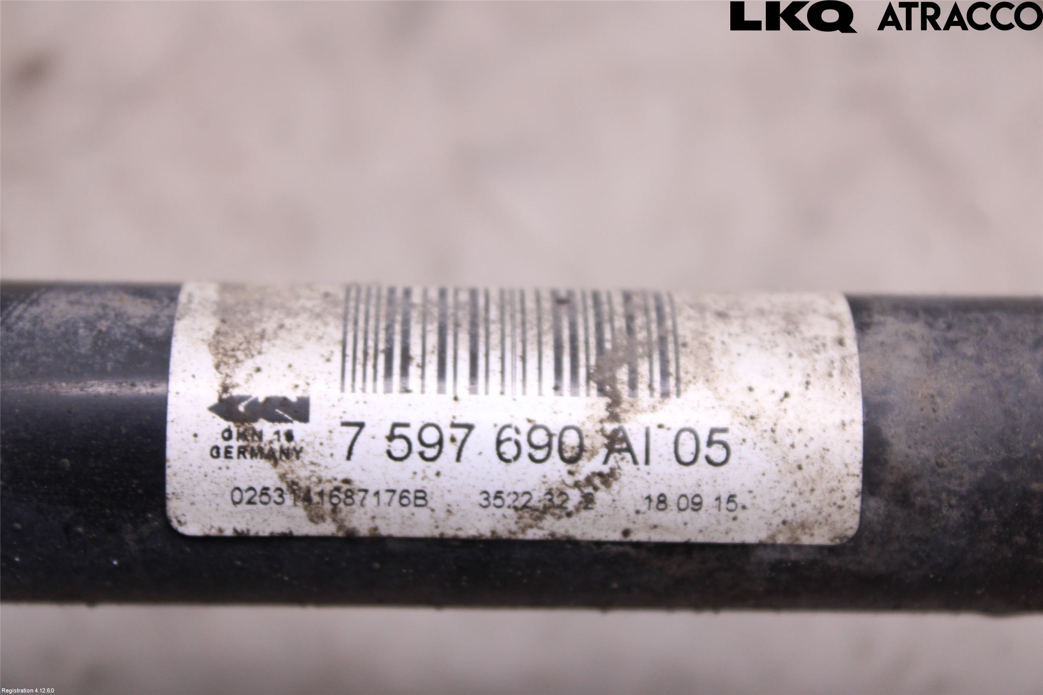 BMW 4 F32/F33/F82/F83 13-20 Drivaksel Bak Kompl Høyre
