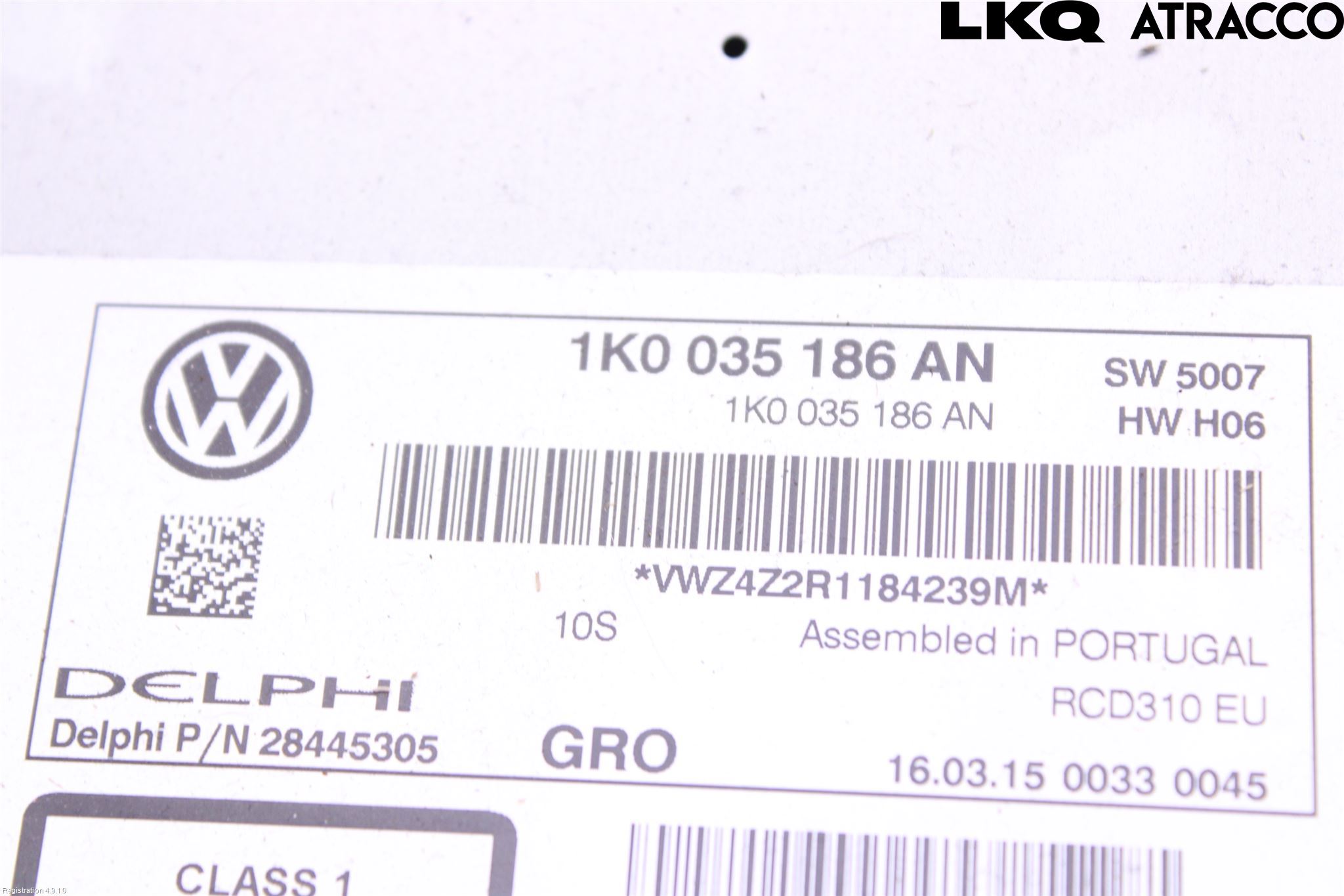 Volkswagen VW CADDY 11-15 Stereo Radio Med Cd
