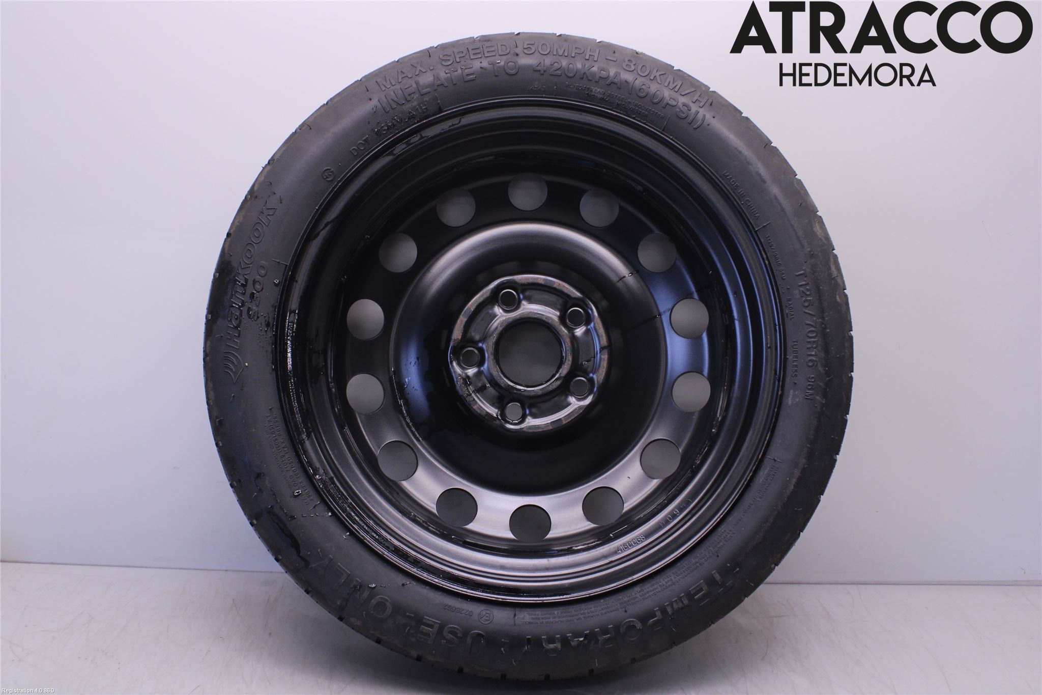 Volkswagen VW SCIROCCO 09-17 Hjul Reservehjul Minitype