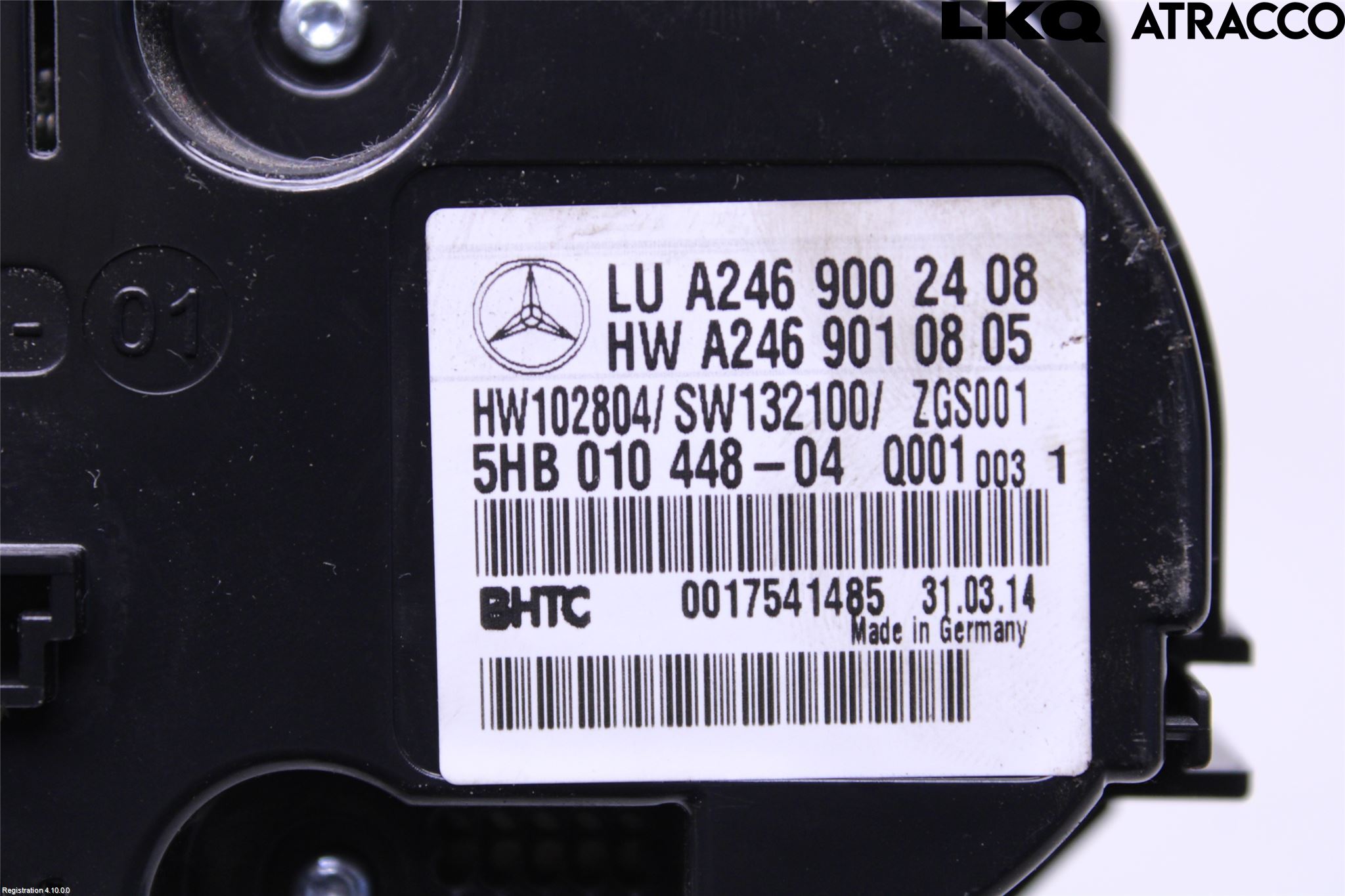 Mercedes-Benz MB B-KLASS (W246/W242) 12-19 Varme Ac Betjening-Display