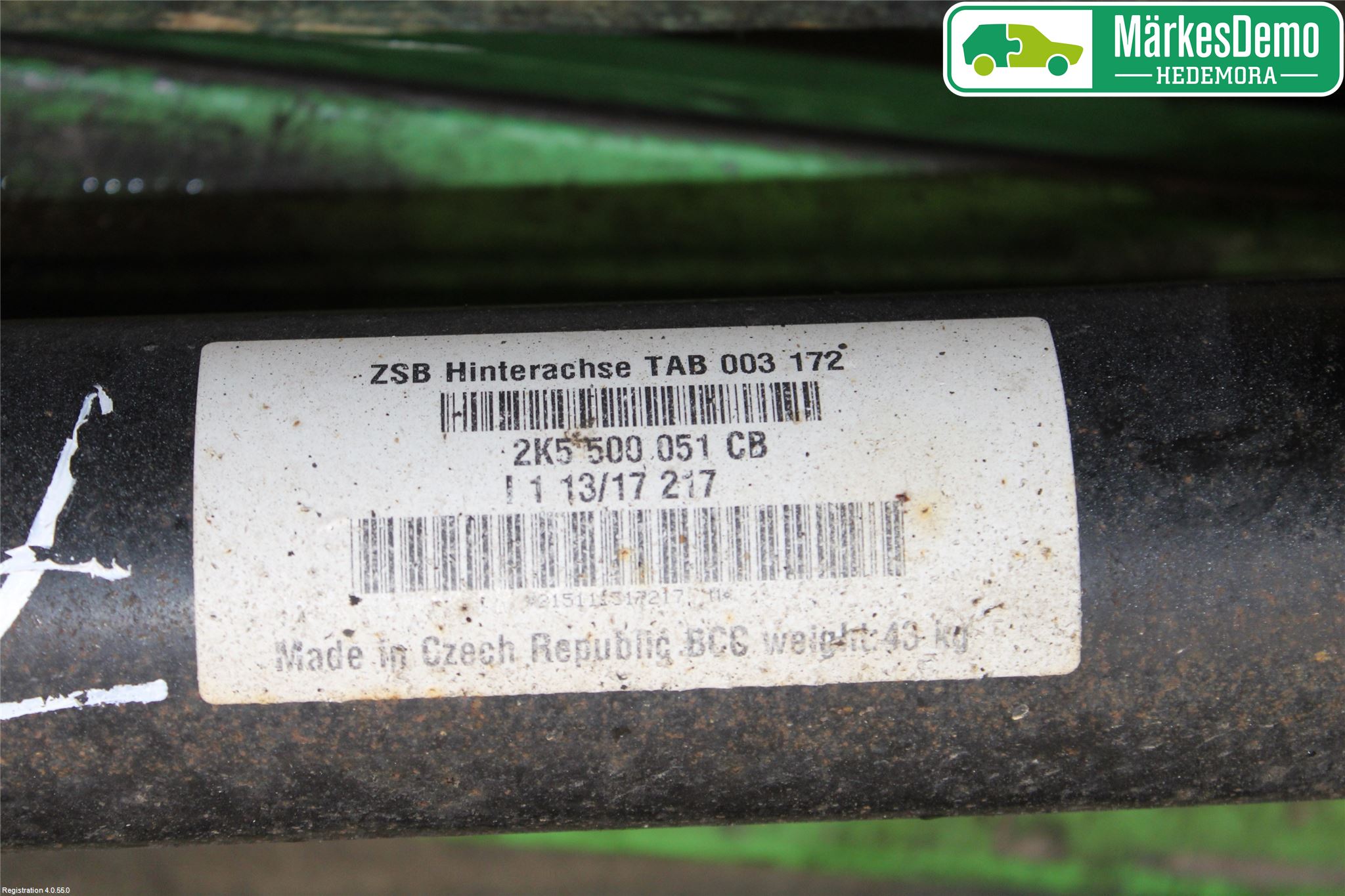 Volkswagen VW CADDY 16-20 Bakaksel Feste Travers-Ramme