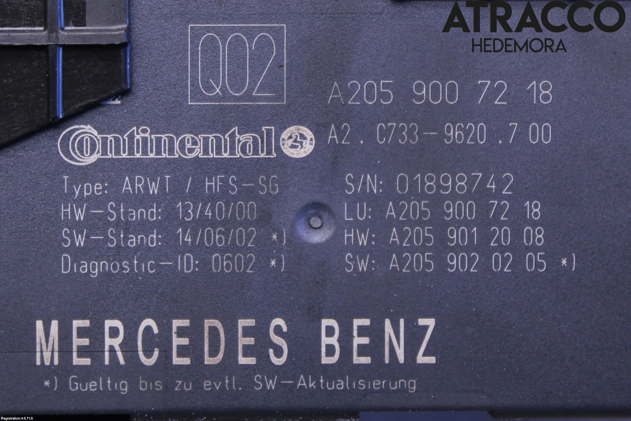 Mercedes-Benz MB C-KLASS (W205) 14-21 Baklukeåpner Automatisk