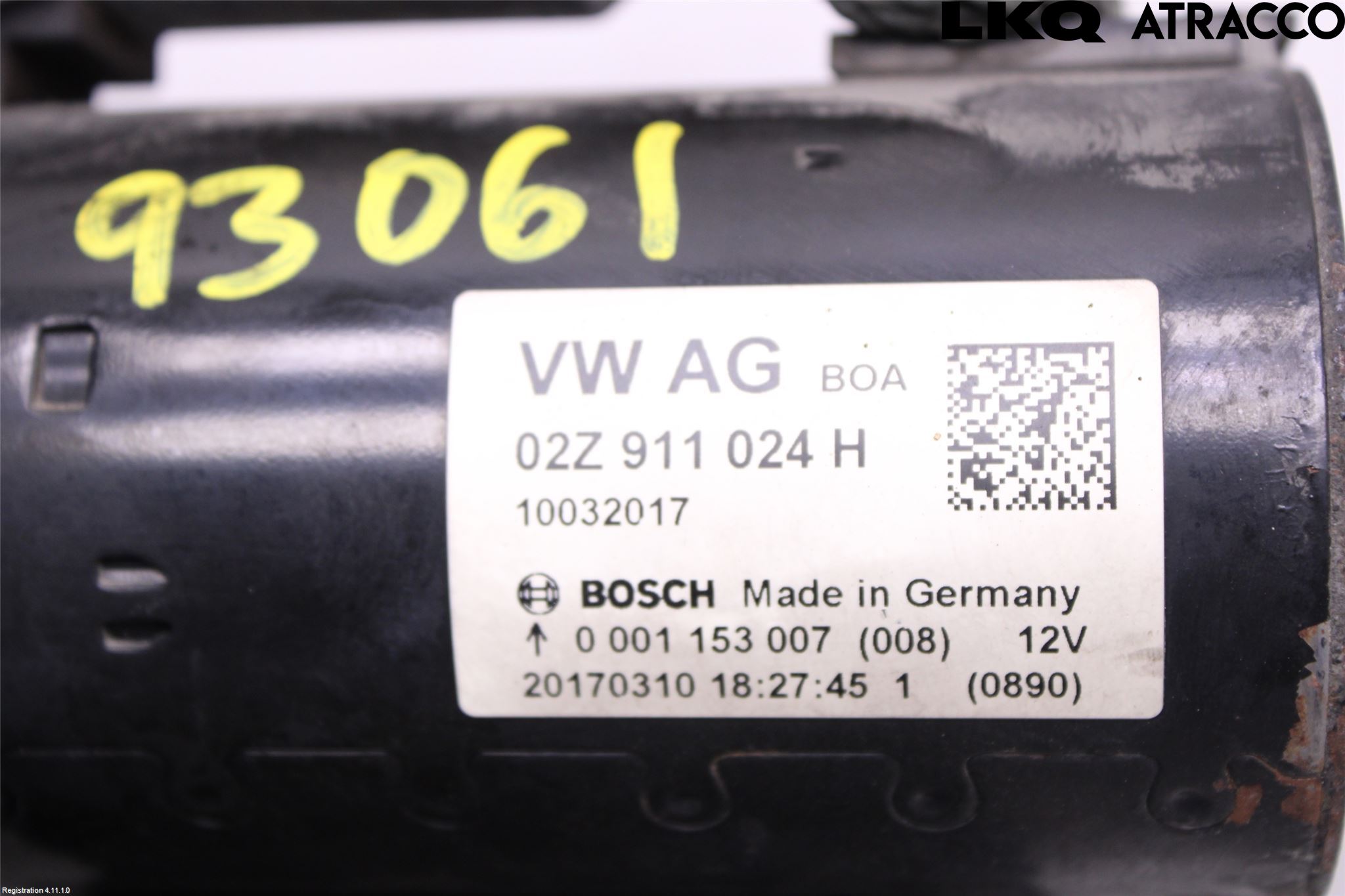 Volkswagen VW CADDY 16-20 Startmotor Diesel