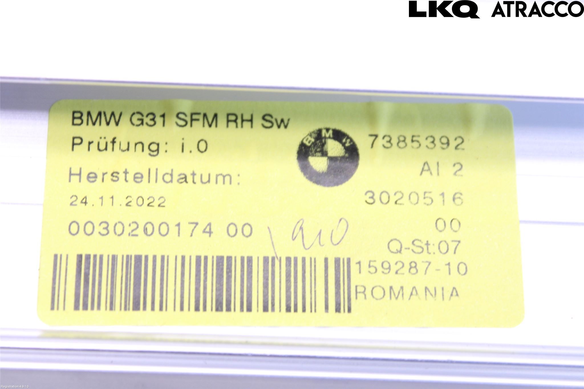 BMW 5 G30/G31/F90 17-23 Innr Innsyn Beskytelse Stv