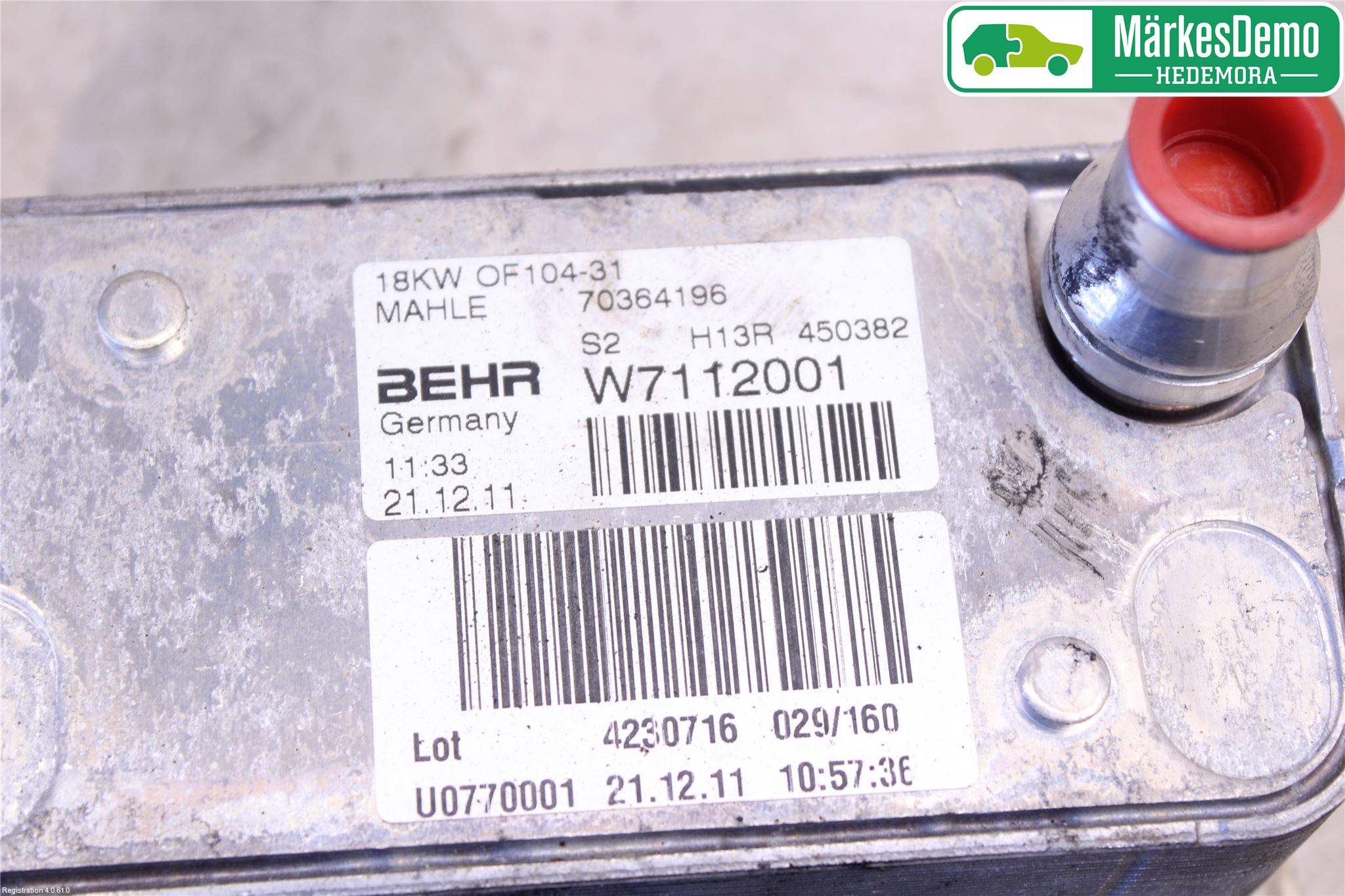 Mercedes-Benz MB B-KLASS (W246/W242) 12-19 Radiator Oljekjøler Motor