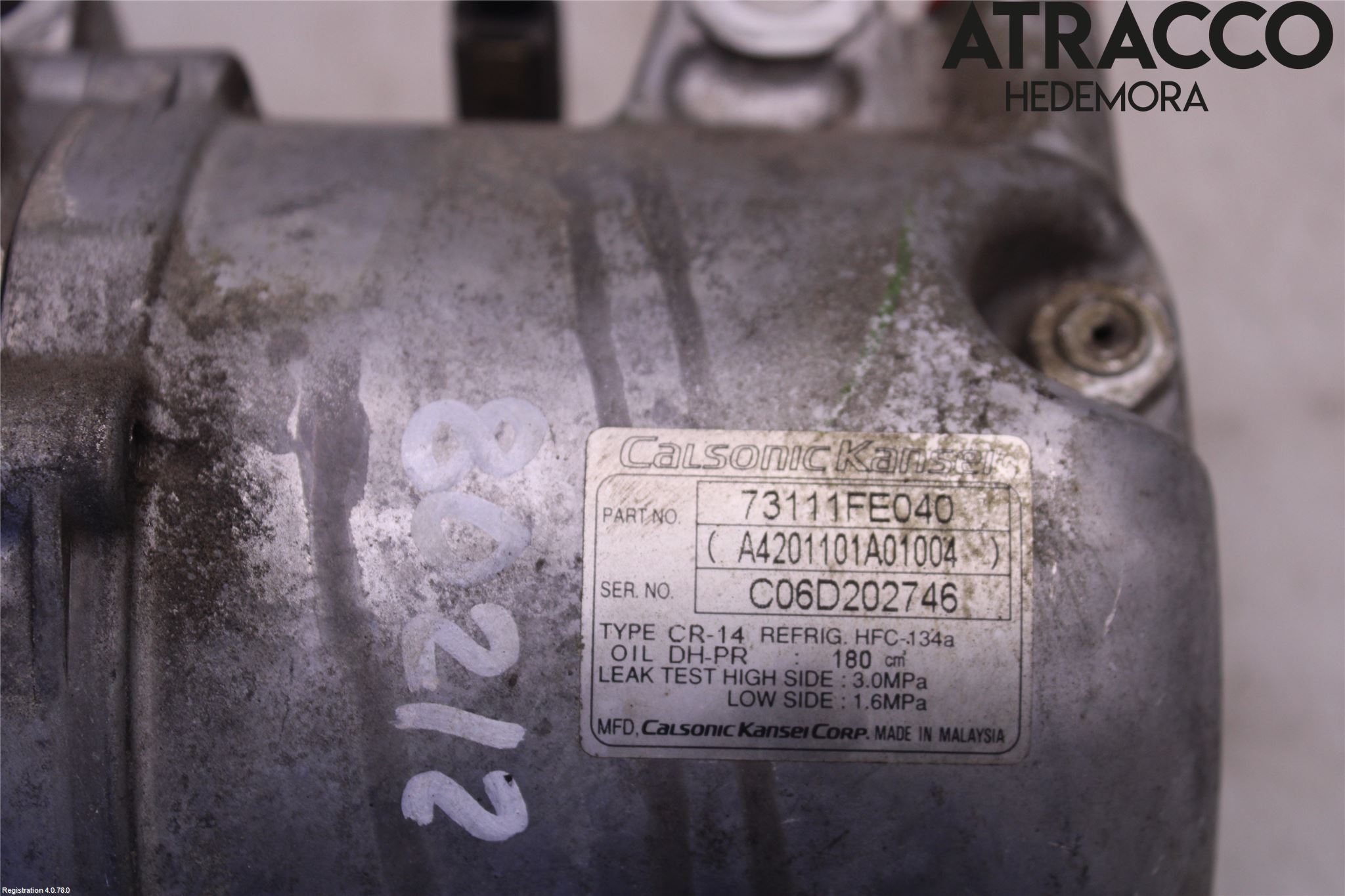 Subaru IMPREZA II  06-07 Varme Ac Kompressor