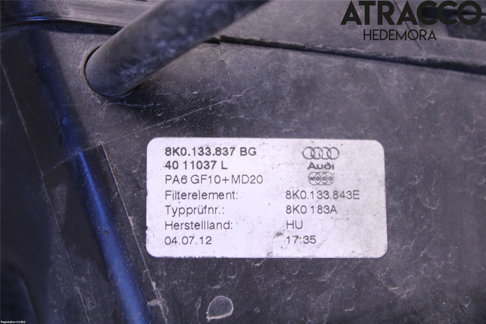 Audi A4 ALLROAD 09-16 Luftfilter Boks