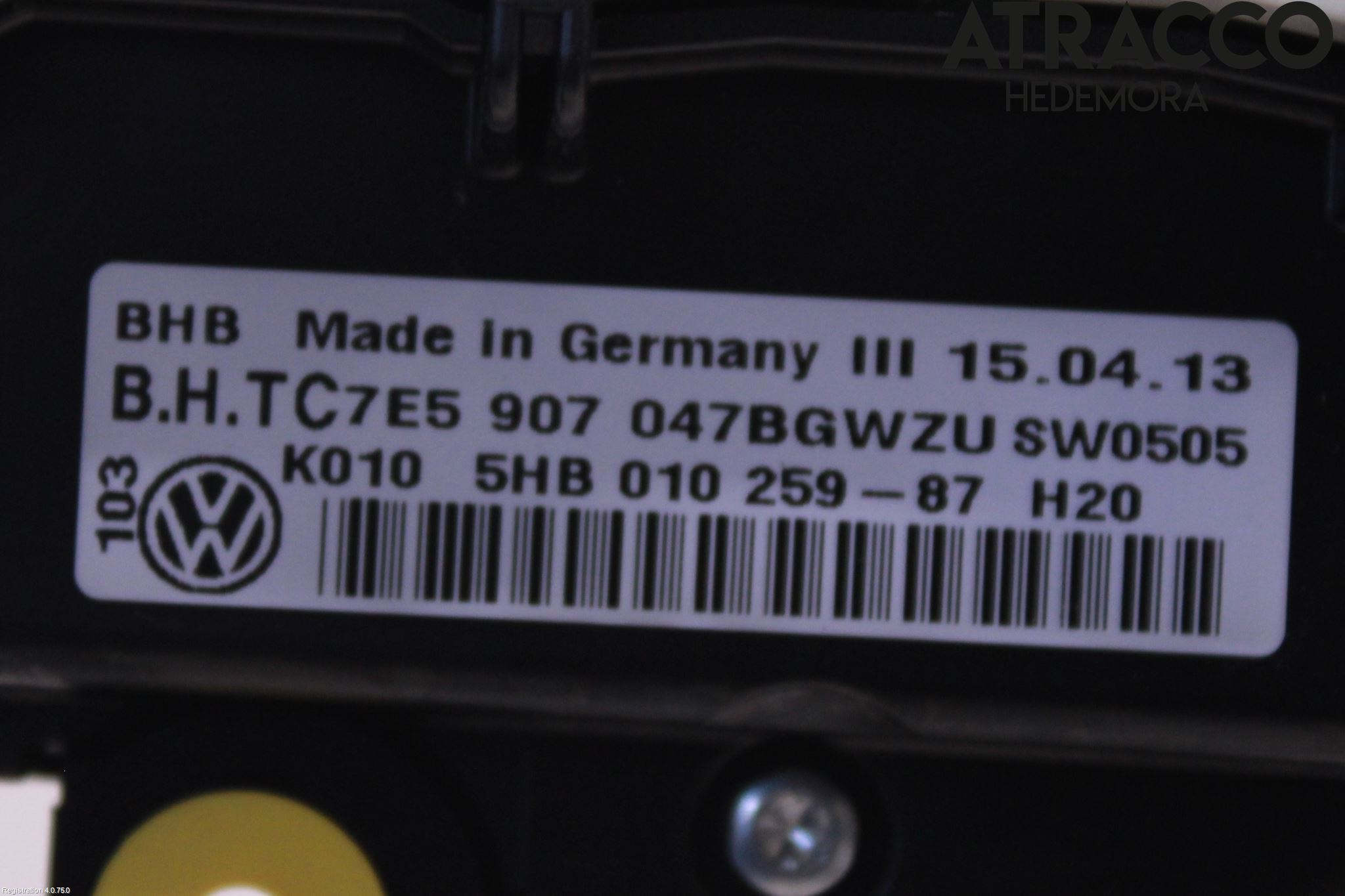 Volkswagen VW TRANSP/CARAVELLE (T5) 04-15 Varme Ac Betjening-Display
