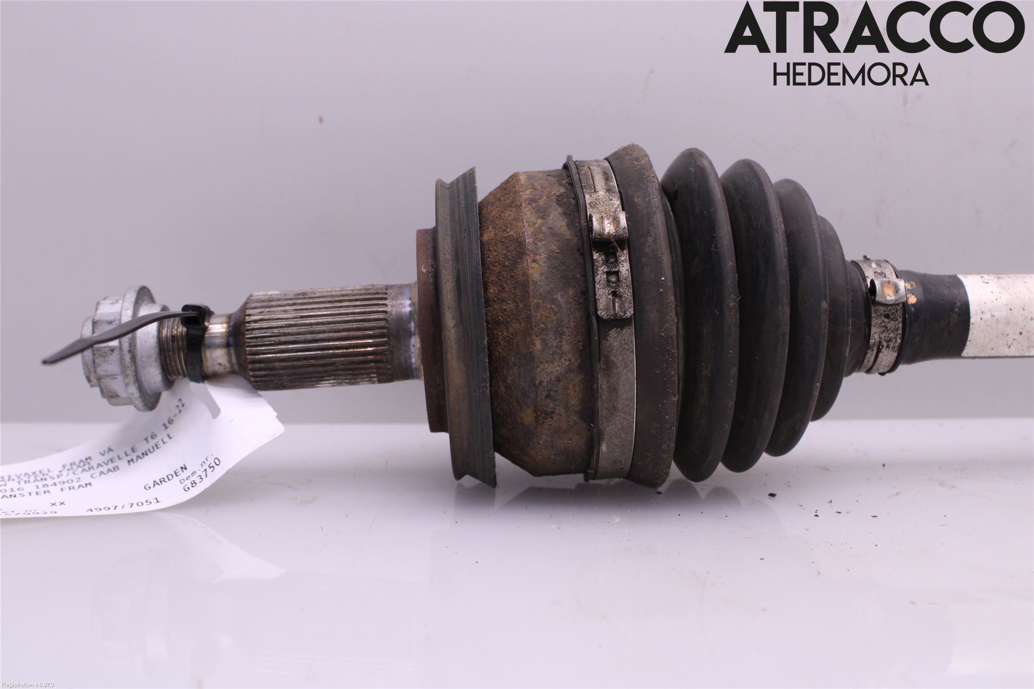 Volkswagen VW TRANSP/CARAVELLE (T6) 16-22 Drivaksel Foran Kompl Venstre