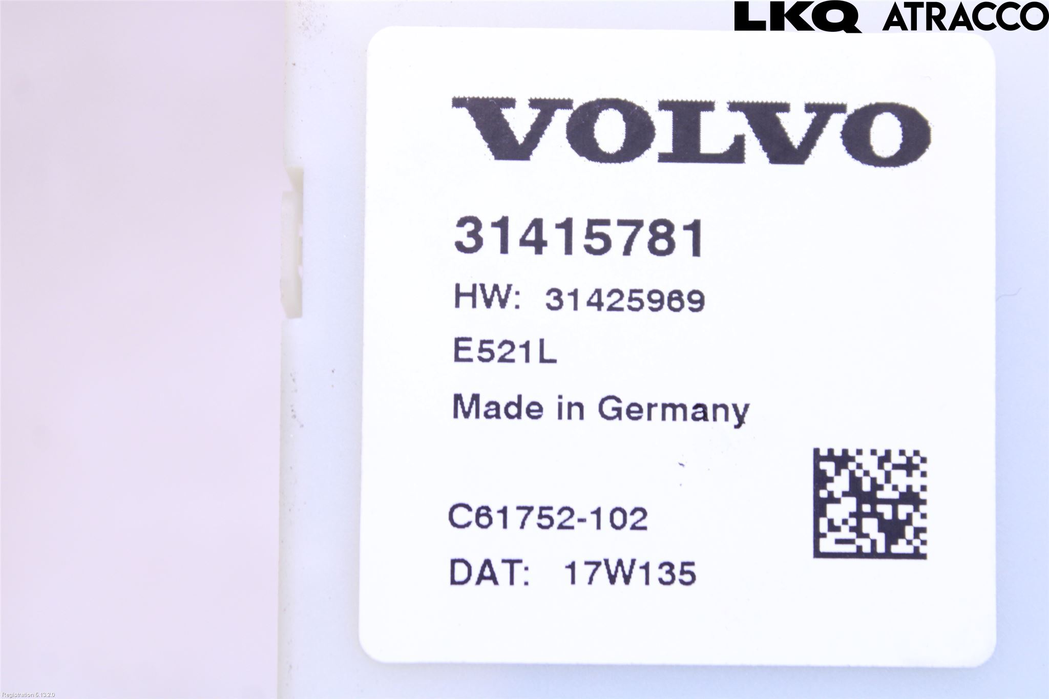 Volvo XC60 14-17 Styreenhet Bakluke