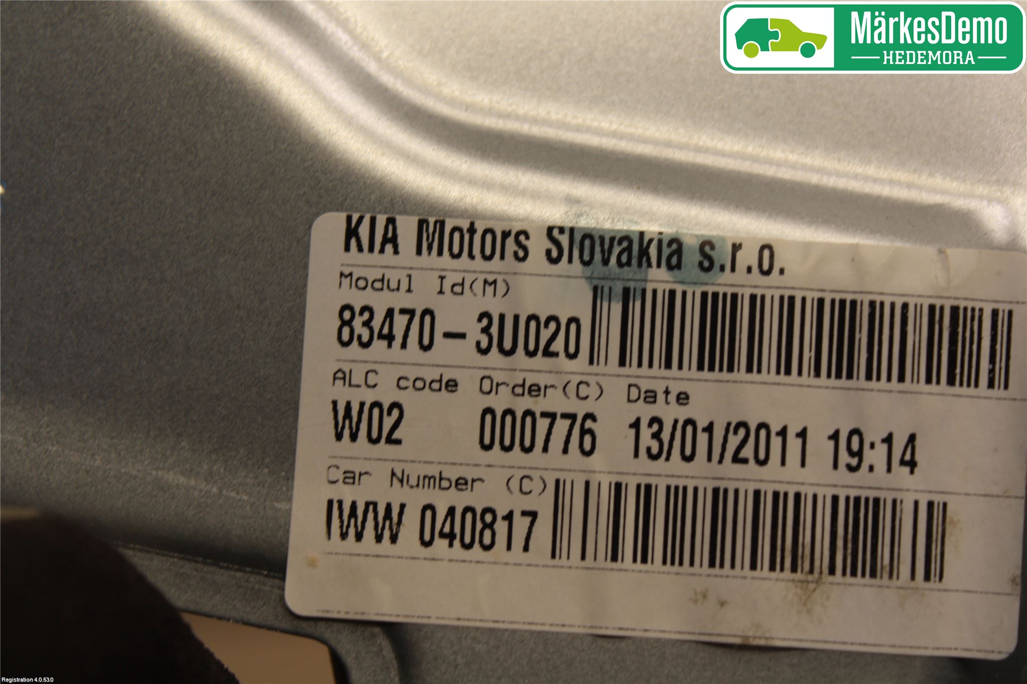 Kia SPORTAGE (SL) 11-15 Vindusheis El Komp