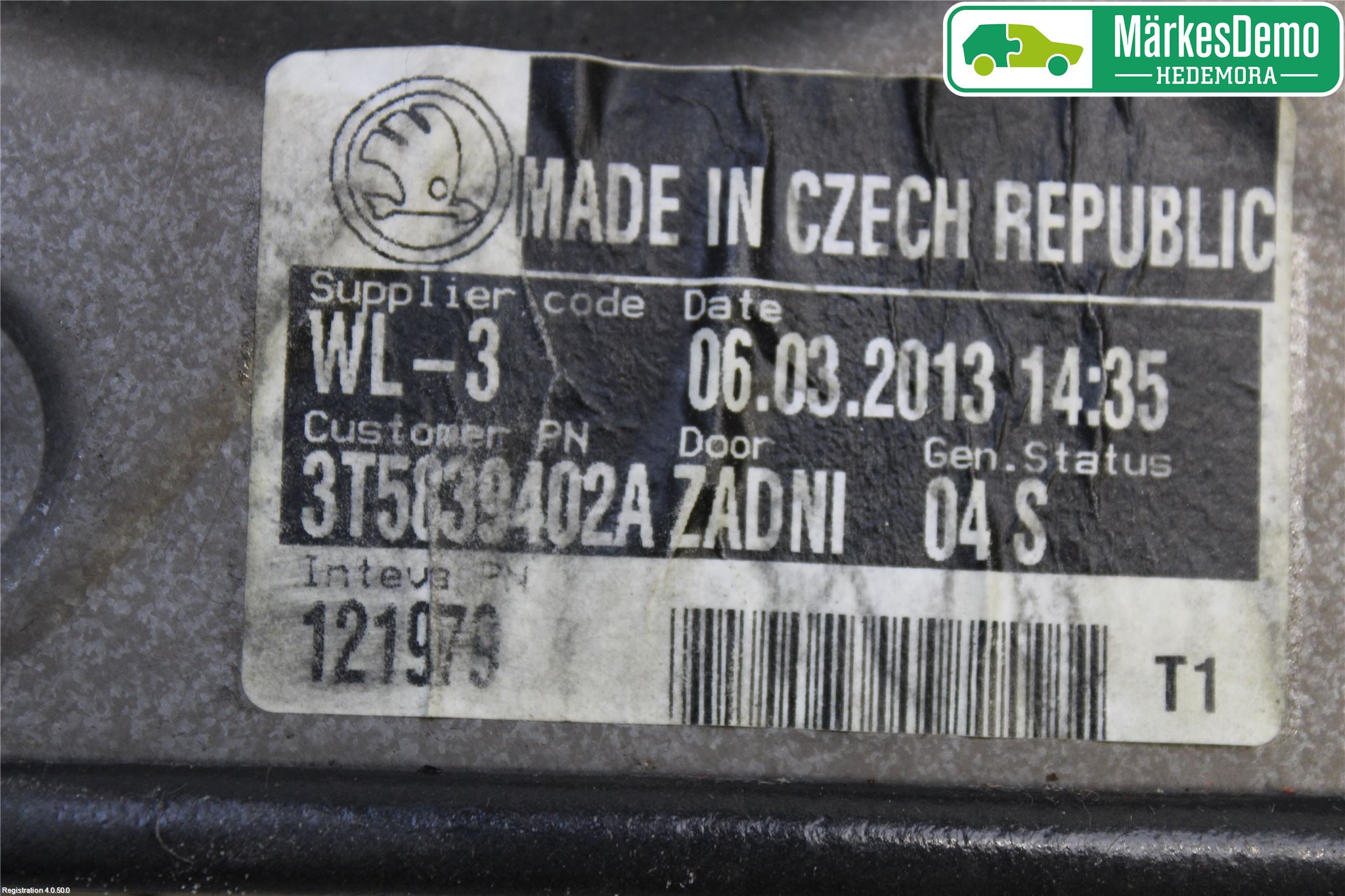Skoda SUPERB 09-15 Vindusheis El Komp