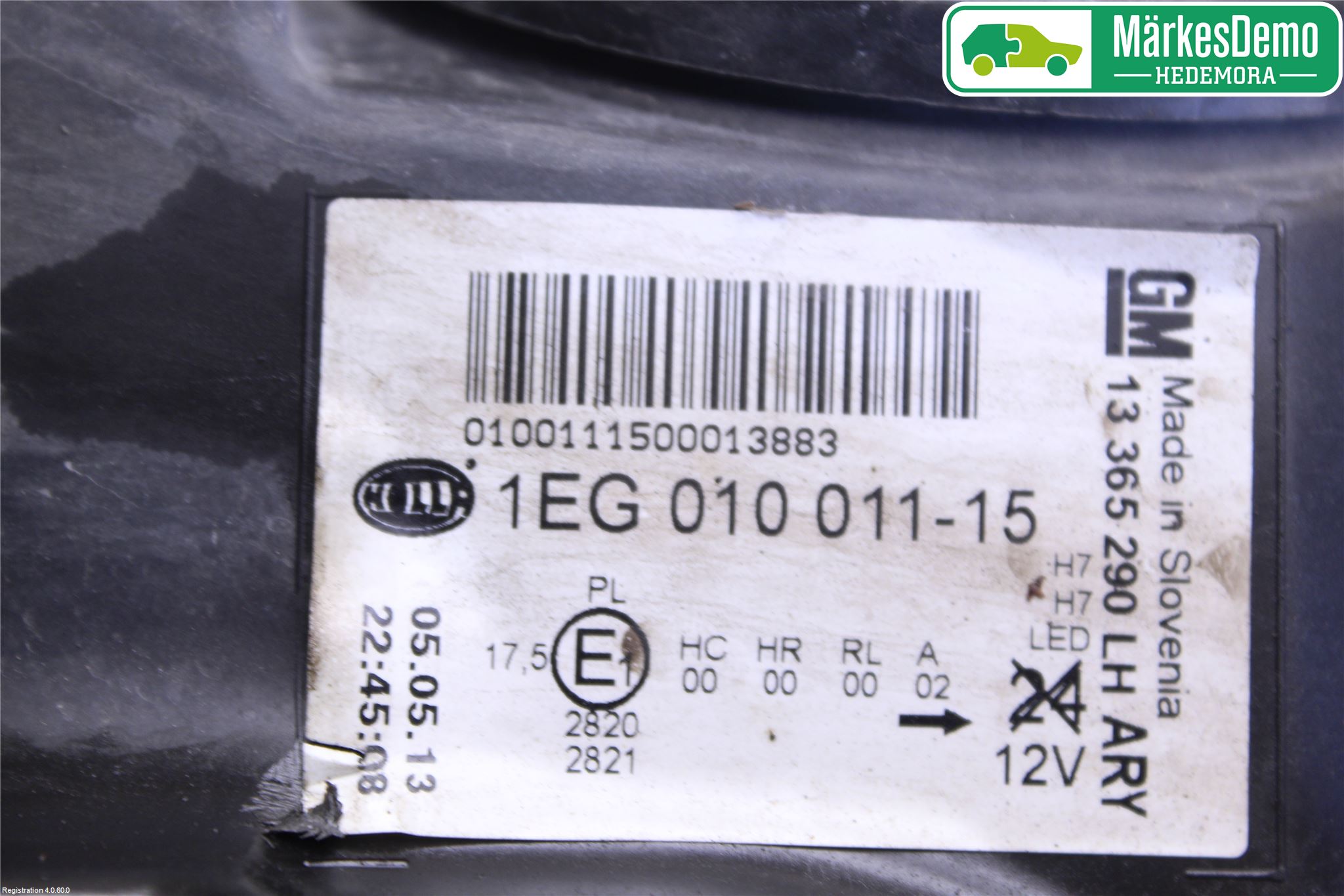 Opel ASTRA J 10-15 Frontlykt Venstre