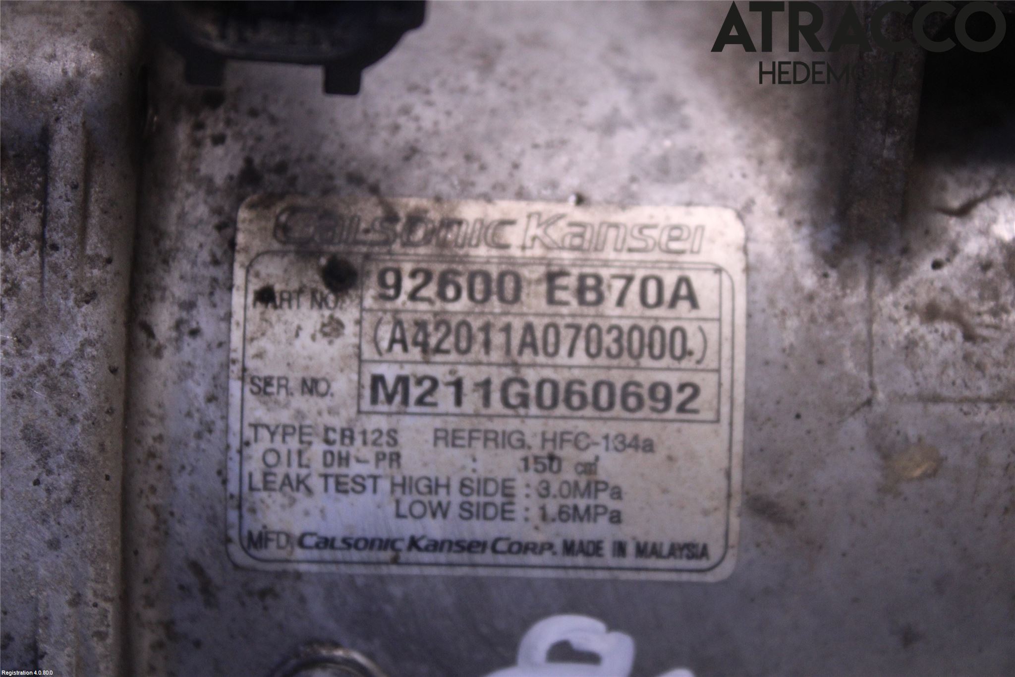 Nissan NAVARA 05-16 Varme Ac Kompressor