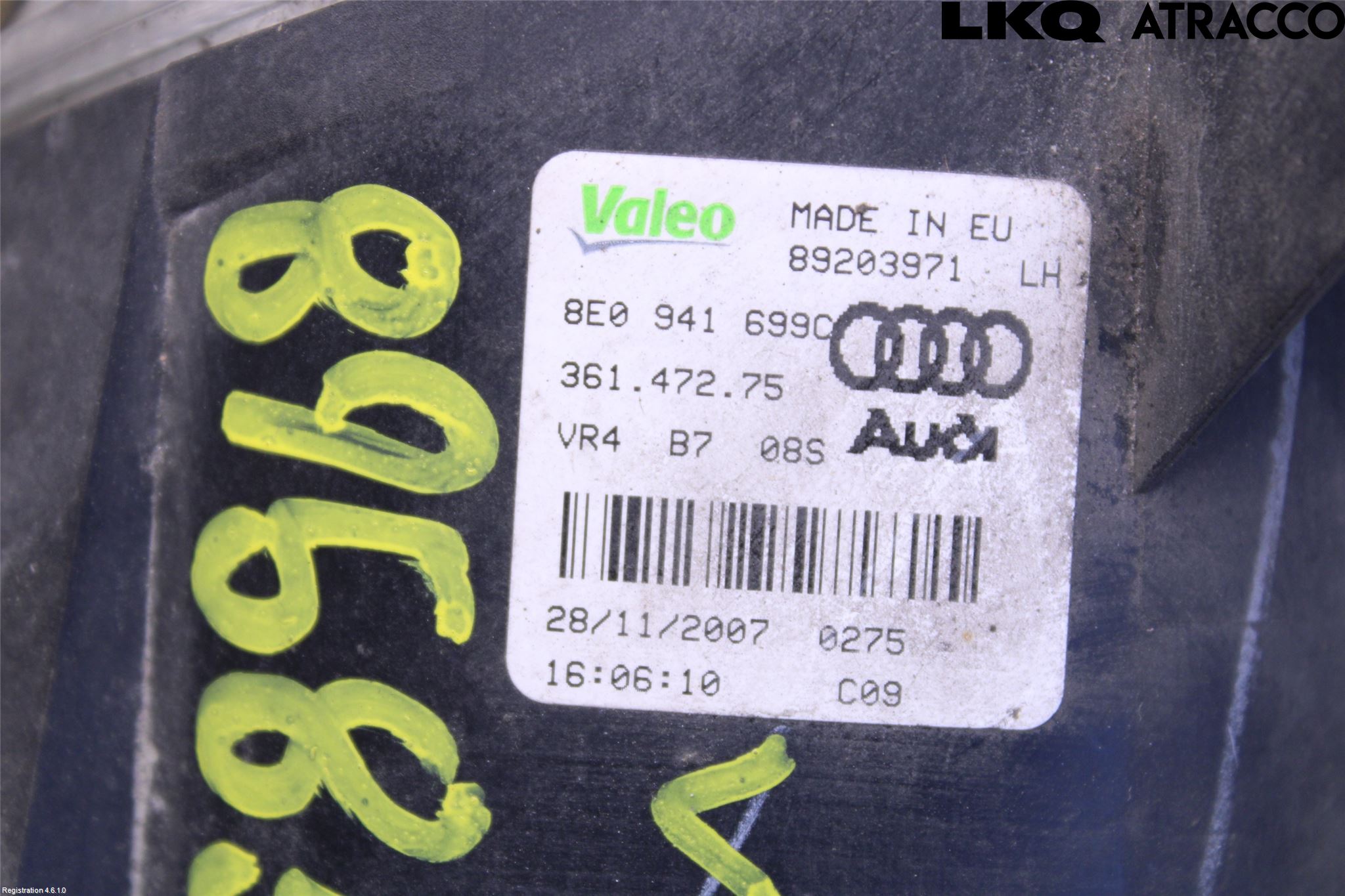 Audi A4/S4 05-07 Frontlykt-Kurve-Tåkelys
