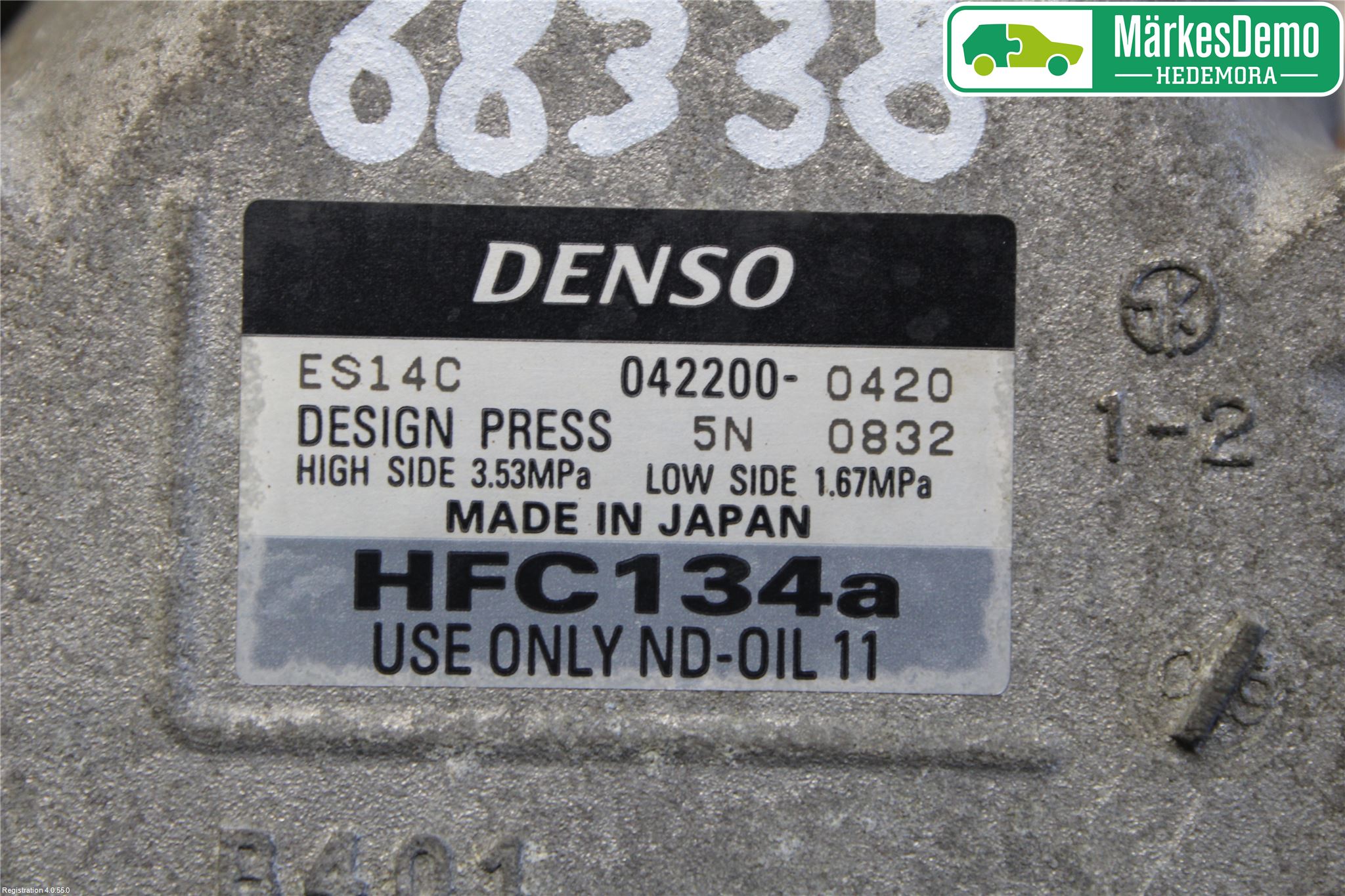 Toyota PRIUS ZVW30 09-20 Varme Ac Kompressor