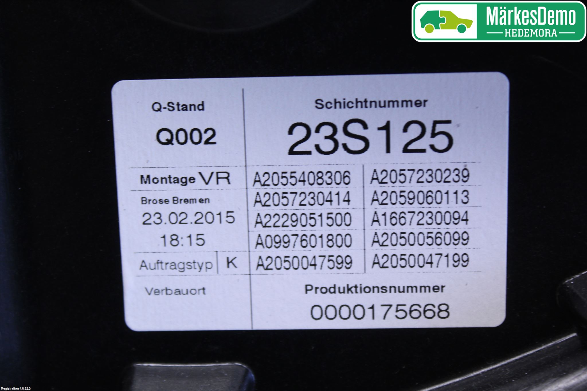 Mercedes-Benz MB C-KLASS (W205) 14-21 Vindusheis El Komp