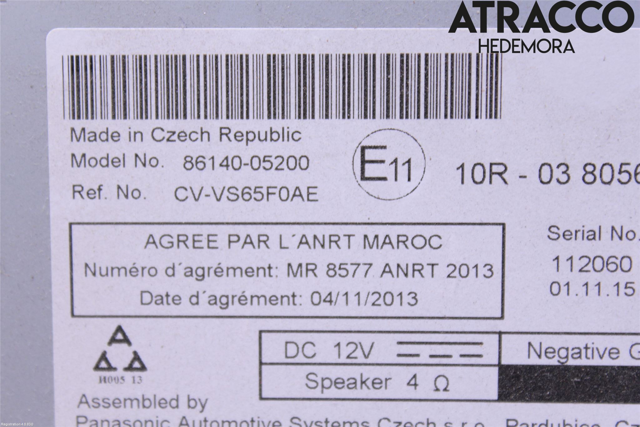 Toyota AVENSIS 16-18 Stereo Radio Med Cd
