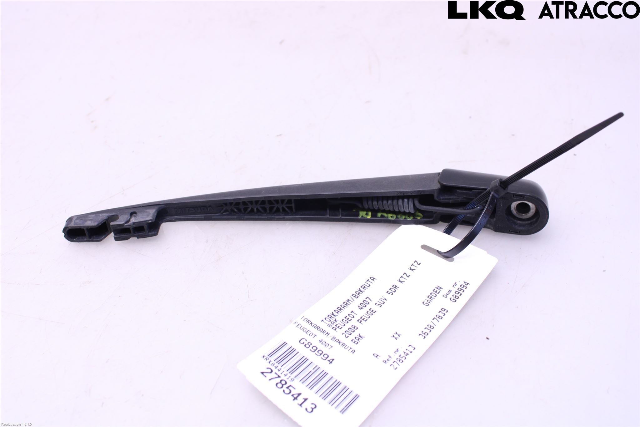 Peugeot 4007 Viskerarm Bakrute