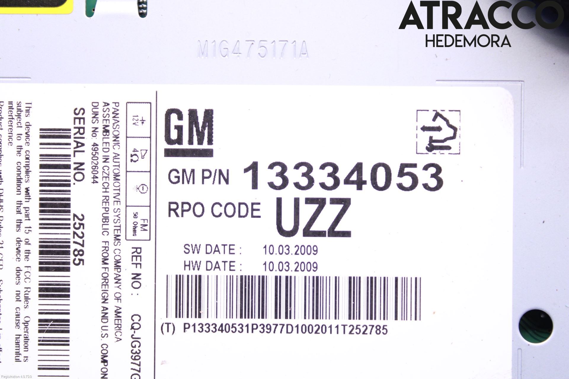 Opel ASTRA J 10-15 Stereo Radio Med Cd
