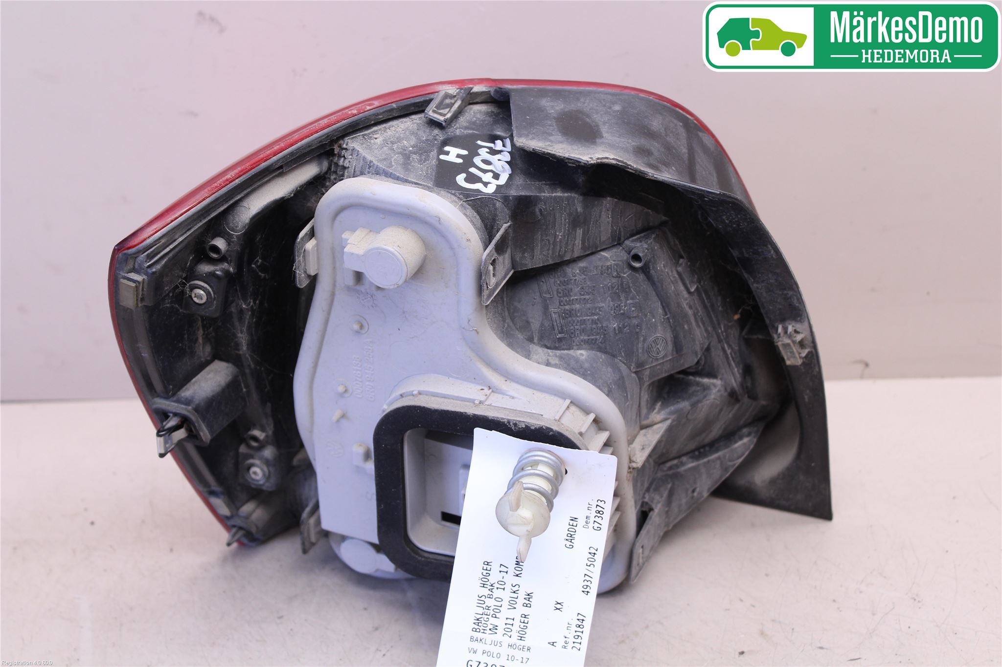 Volkswagen VW POLO 10-17 Baklykt Høyre