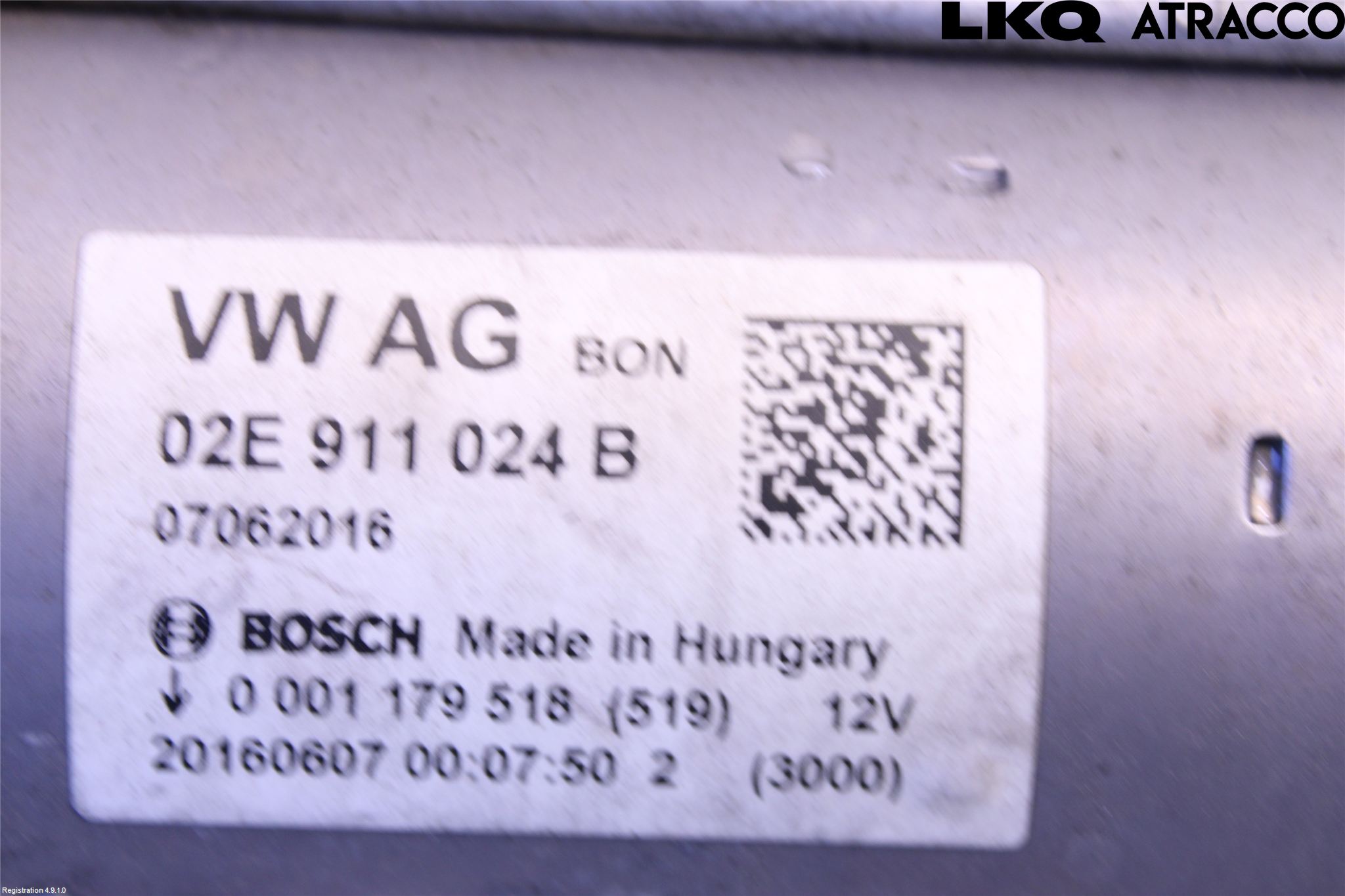 Volkswagen VW PASSAT 15-19 Startmotor