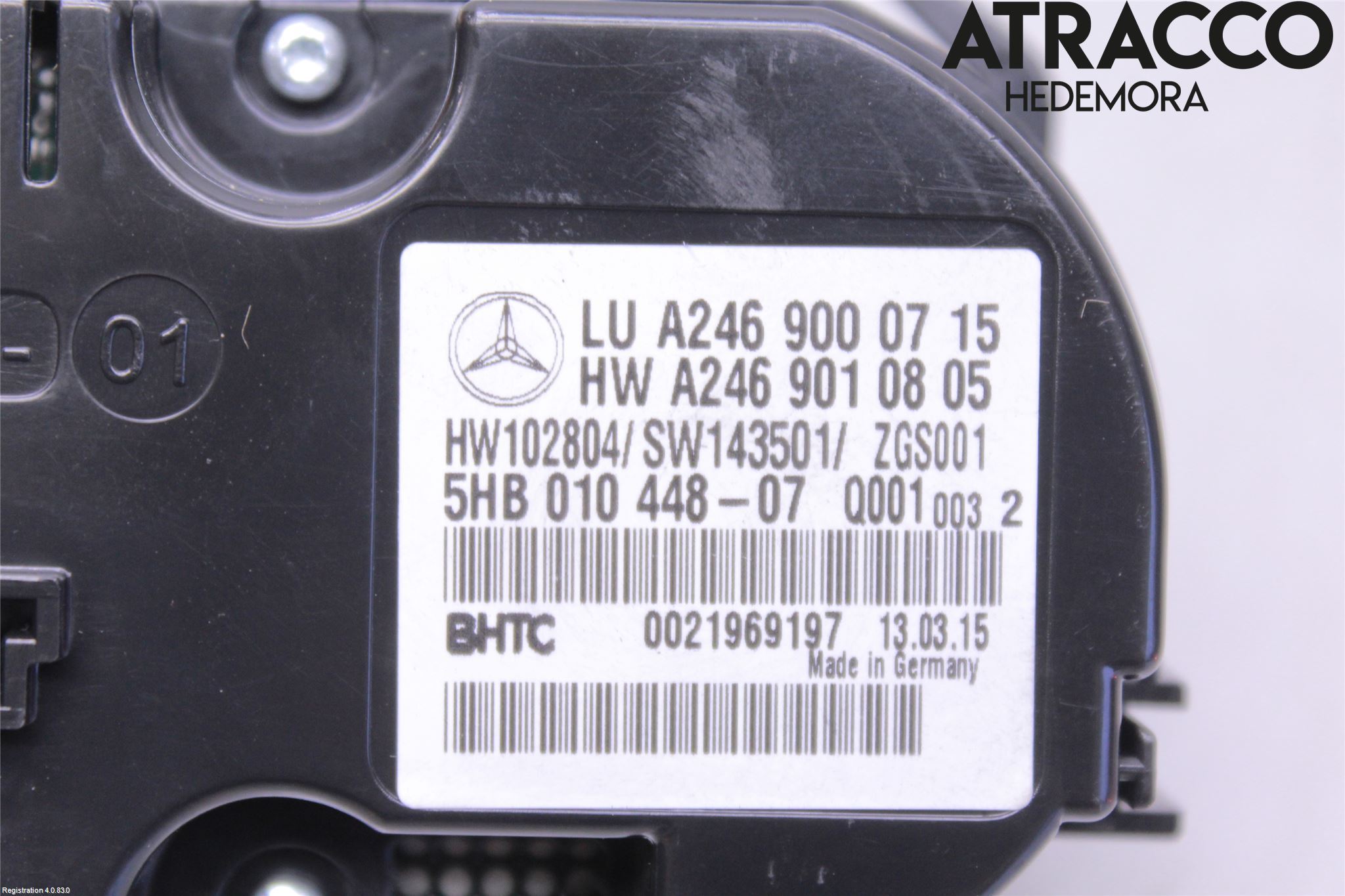 Mercedes-Benz MB CLA-KLASS (C117/X117) 13-19 Varme Ac Betjening-Display