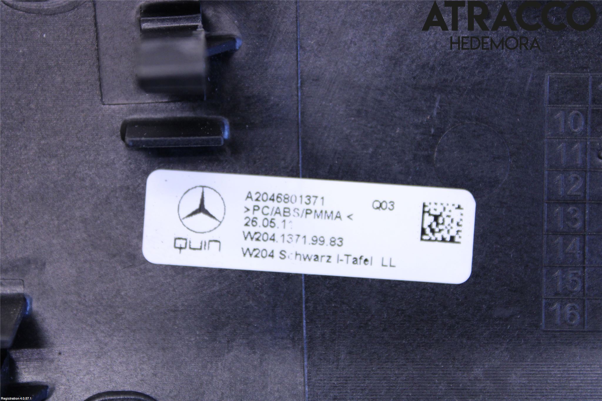 Mercedes-Benz MB C-KLASS (W204) 07-15 Innr Dekor Instrbord