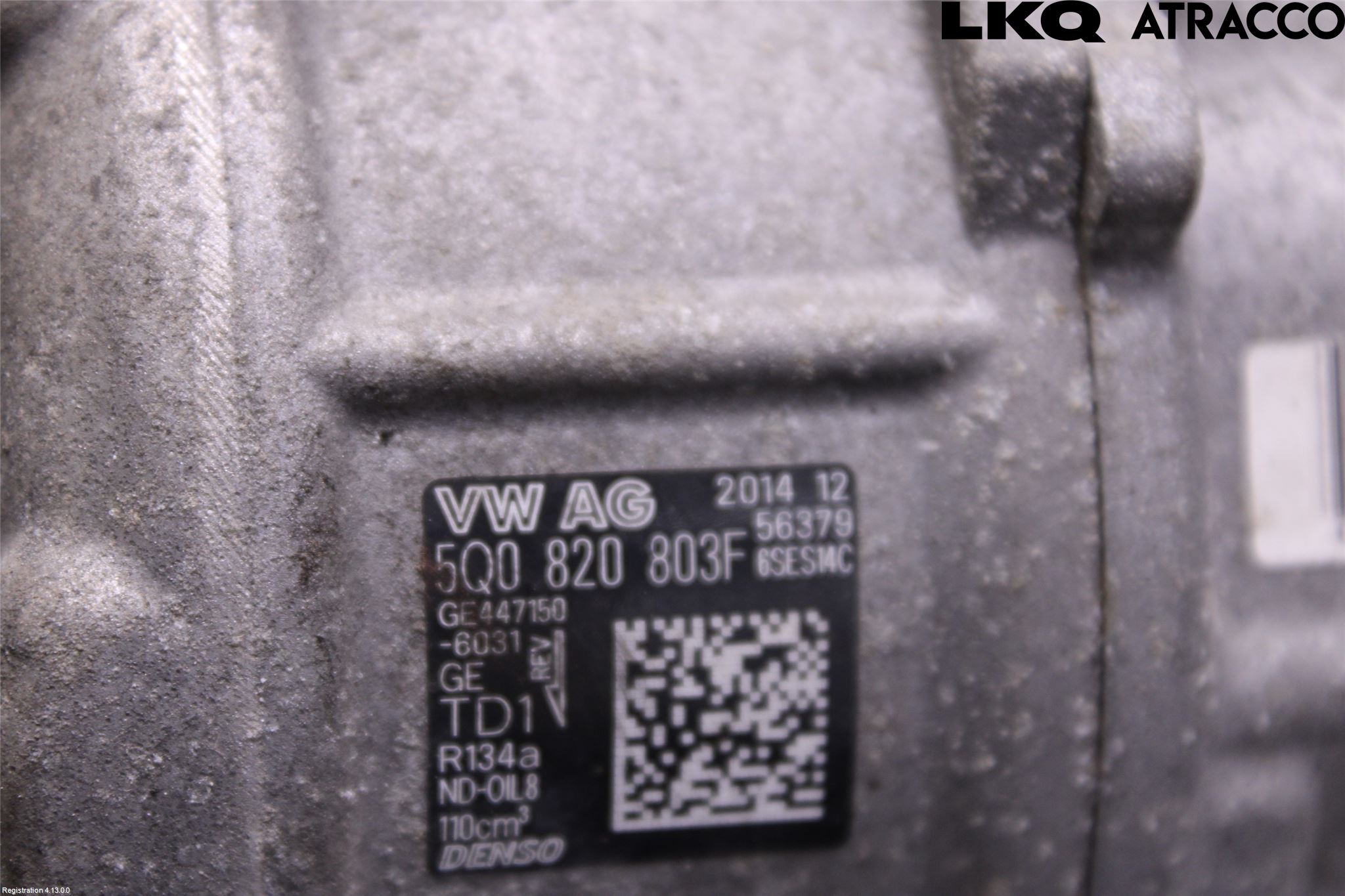 Volkswagen VW GOLF / E-GOLF VII 13-20 Varme Ac Kompressor