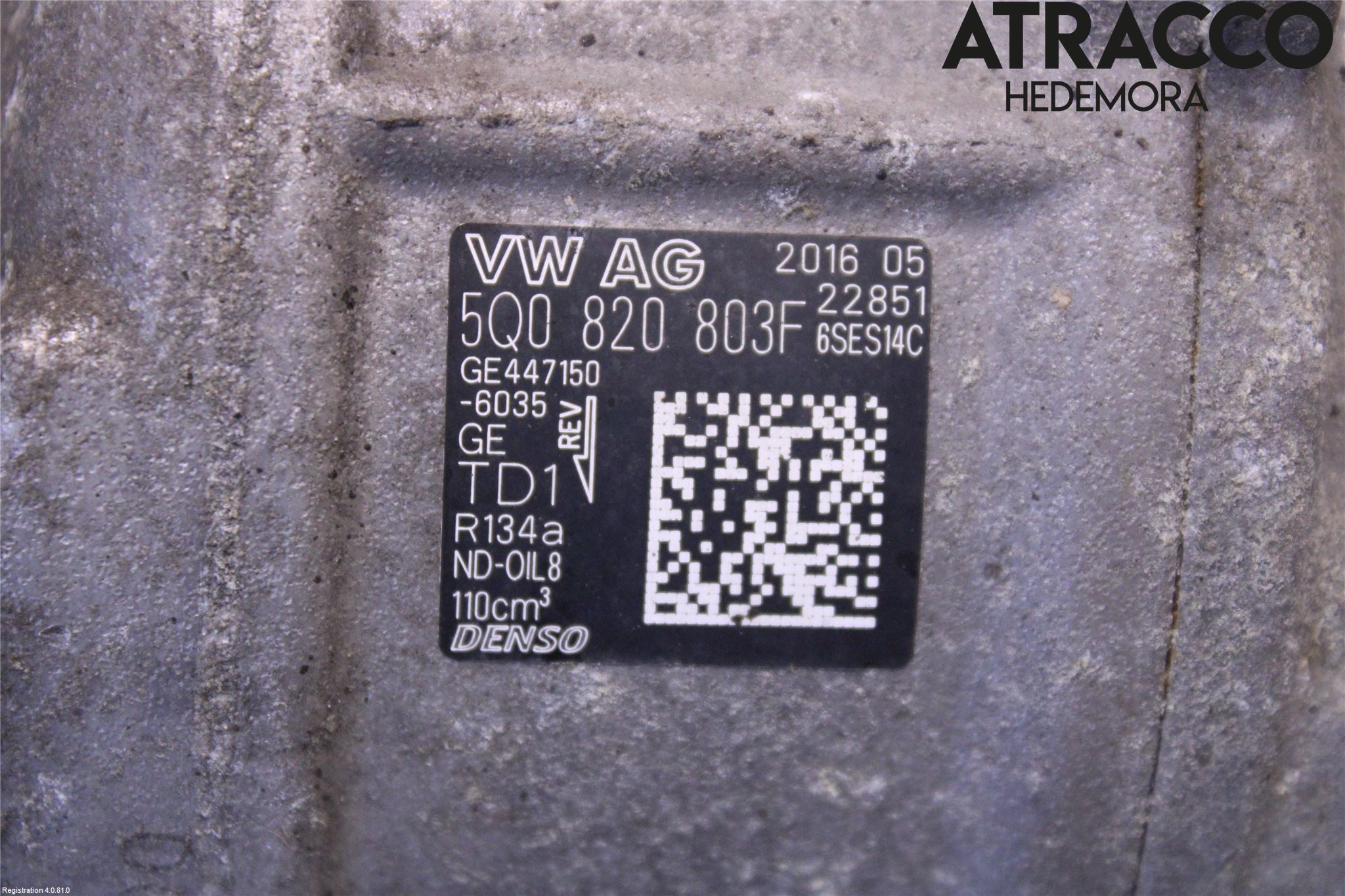 Volkswagen VW PASSAT 15-19 Varme Ac Kompressor