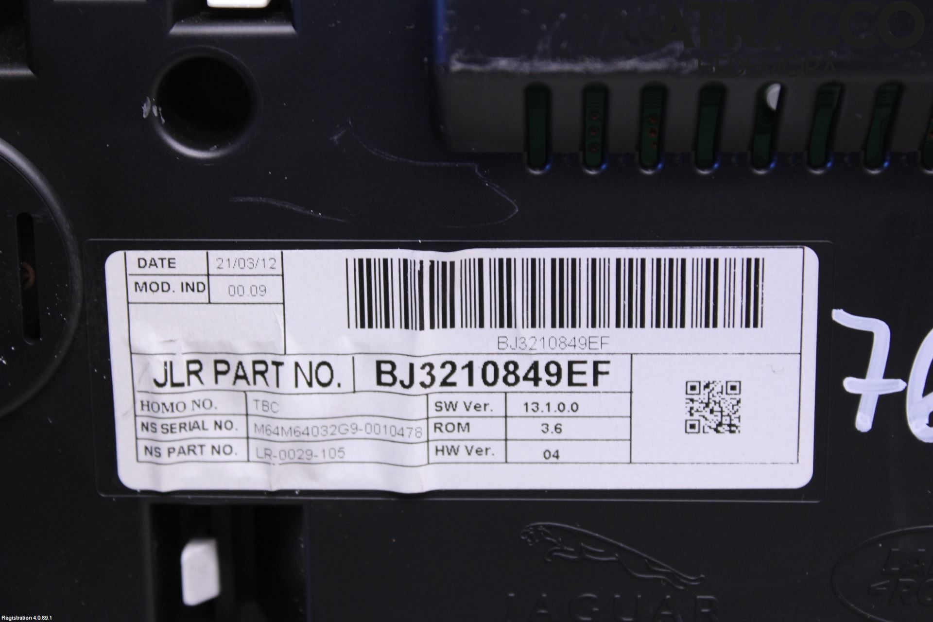 Landrover LAND ROVER RANGE ROVER EVOQUE (L538) 11-18 Instr Kombinert