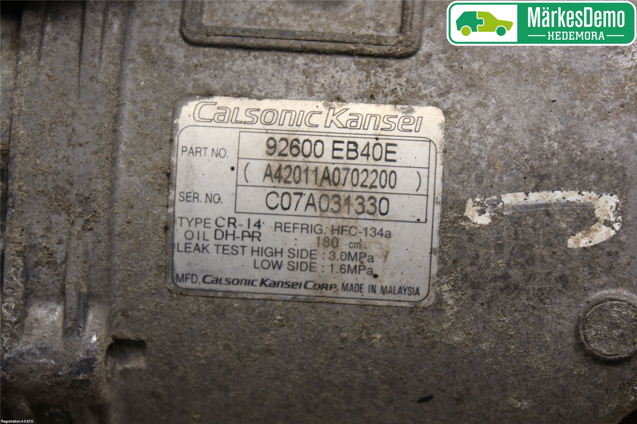 Nissan NAVARA 05-16 Varme Ac Kompressor