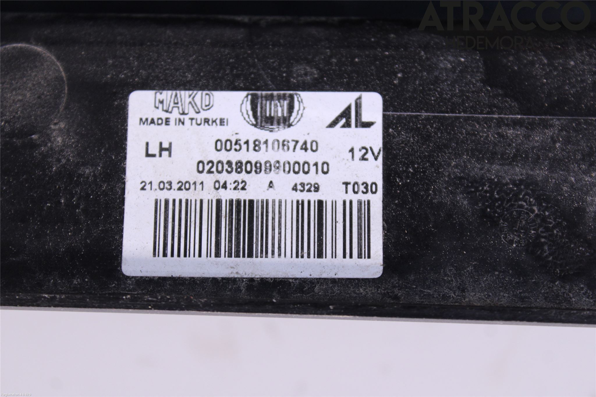 Fiat DOBLO CARGO Baklykt Venstre