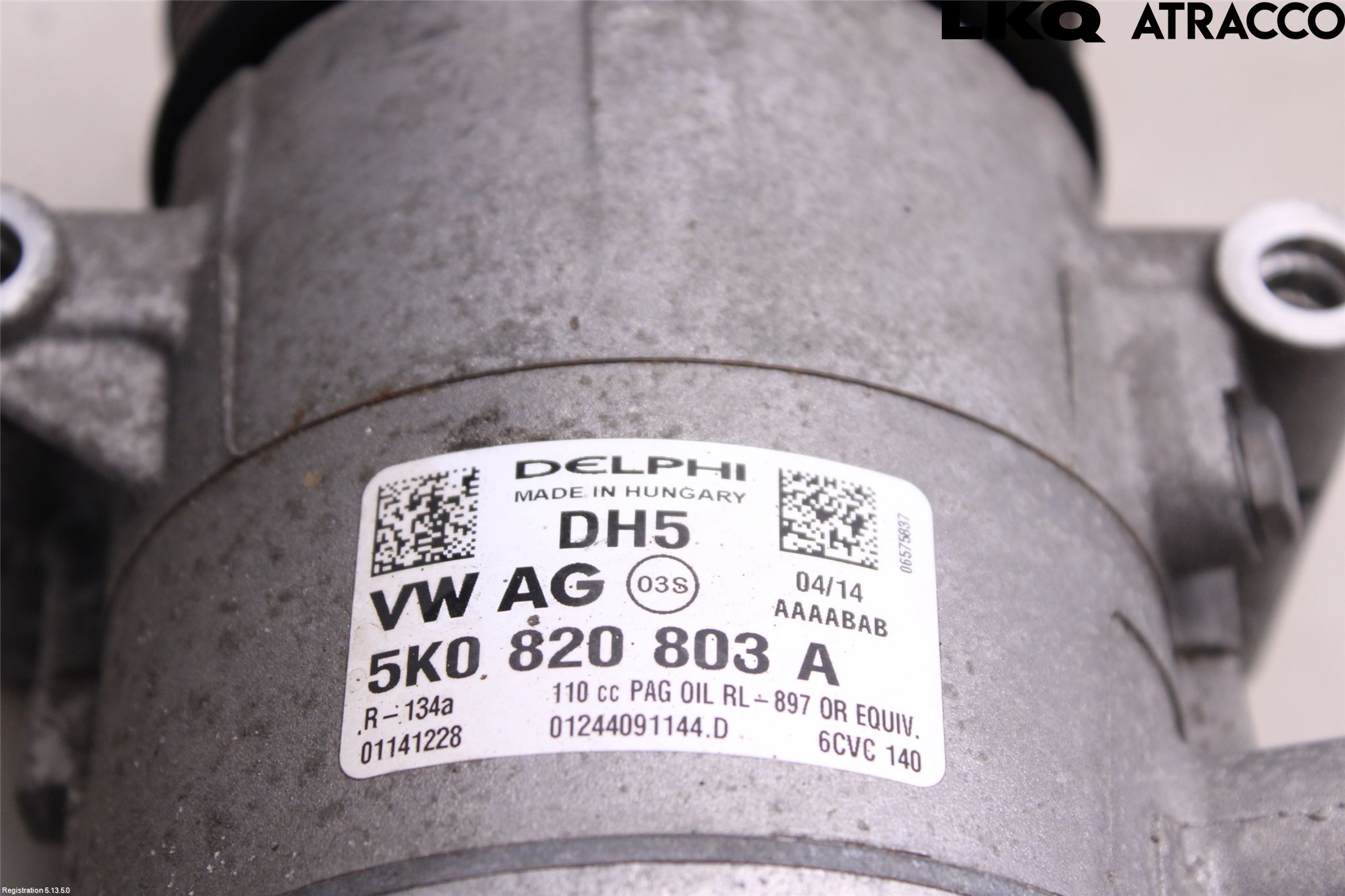 Volkswagen VW PASSAT 11-14 Varme Ac Kompressor