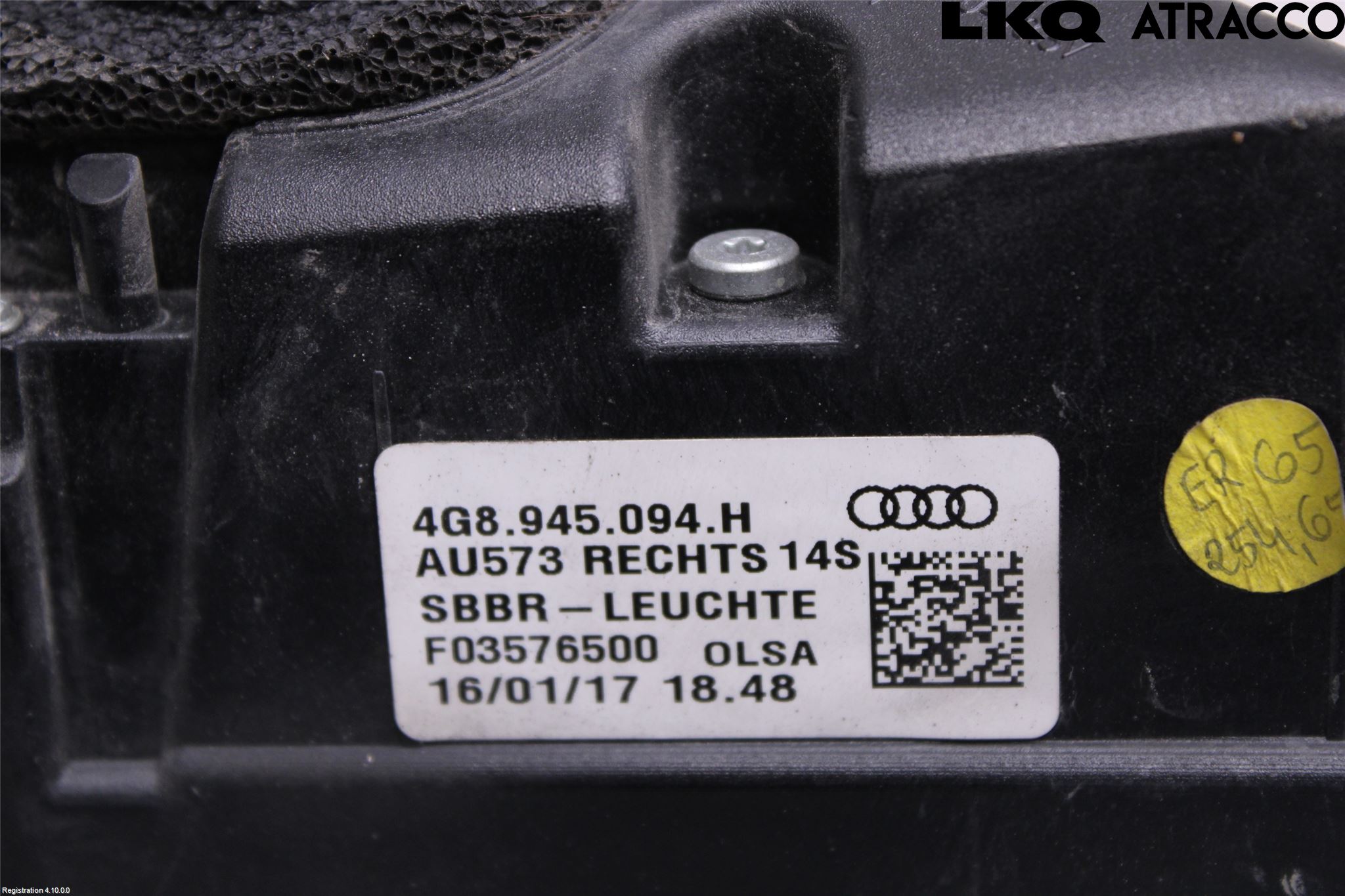 Audi A7/S7 4G 11-17 Baklykt Høyre  På Luke(Indre)