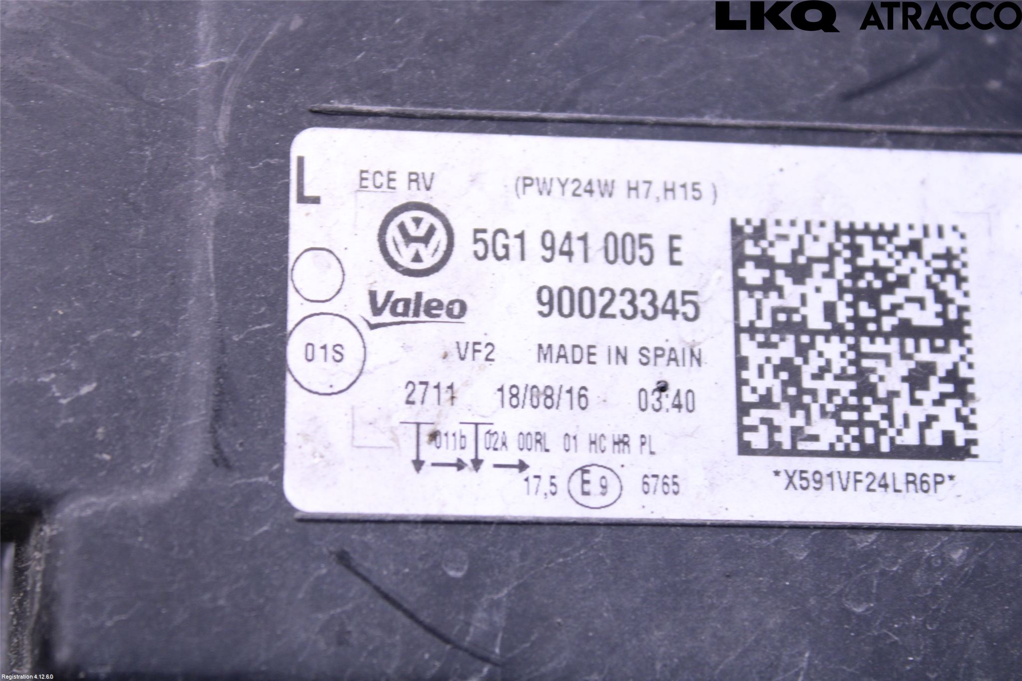 Volkswagen VW GOLF / E-GOLF VII 13-20 Frontlykt Venstre