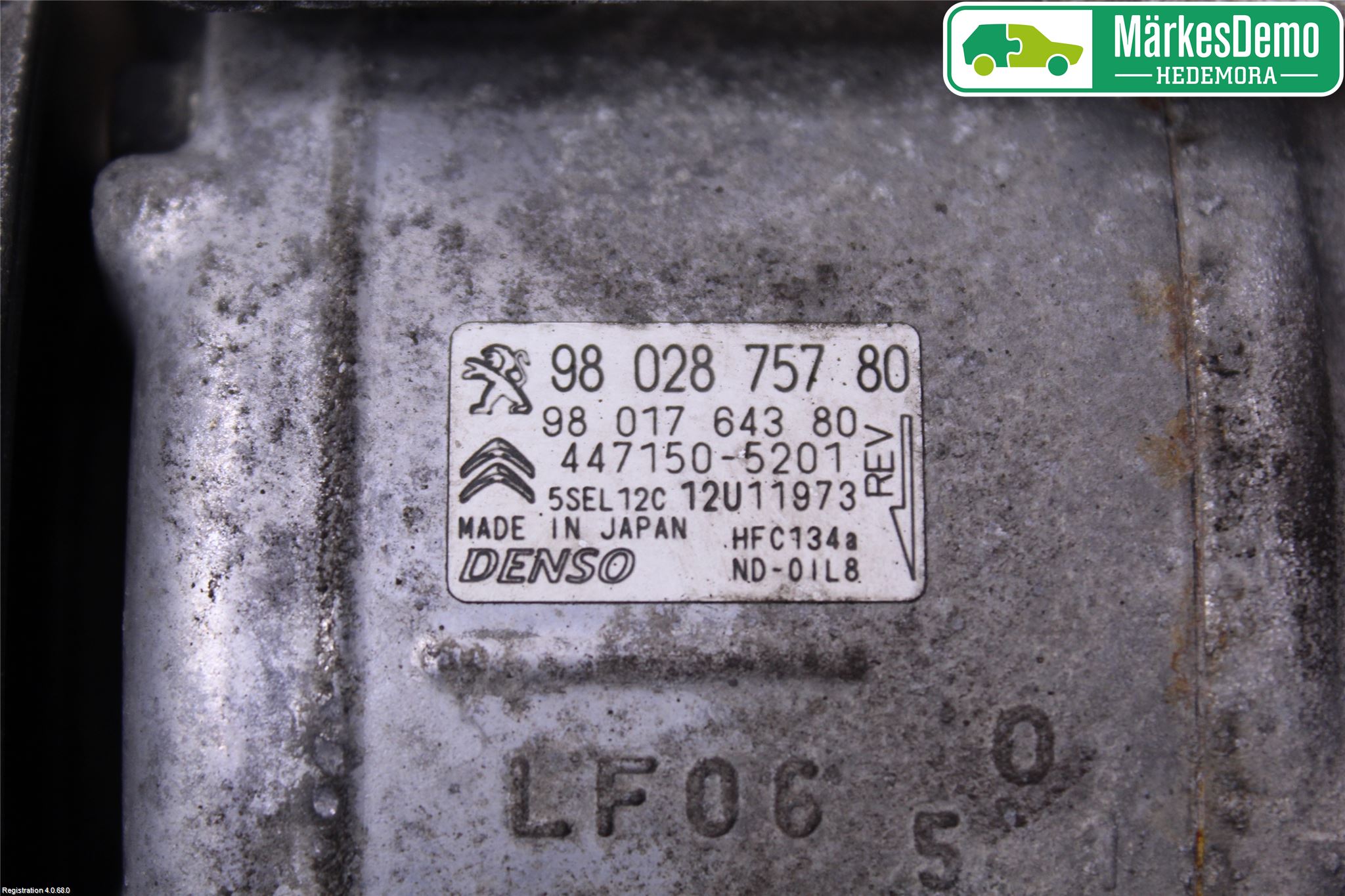 Citroen BERLINGO 08-18 Varme Ac Kompressor