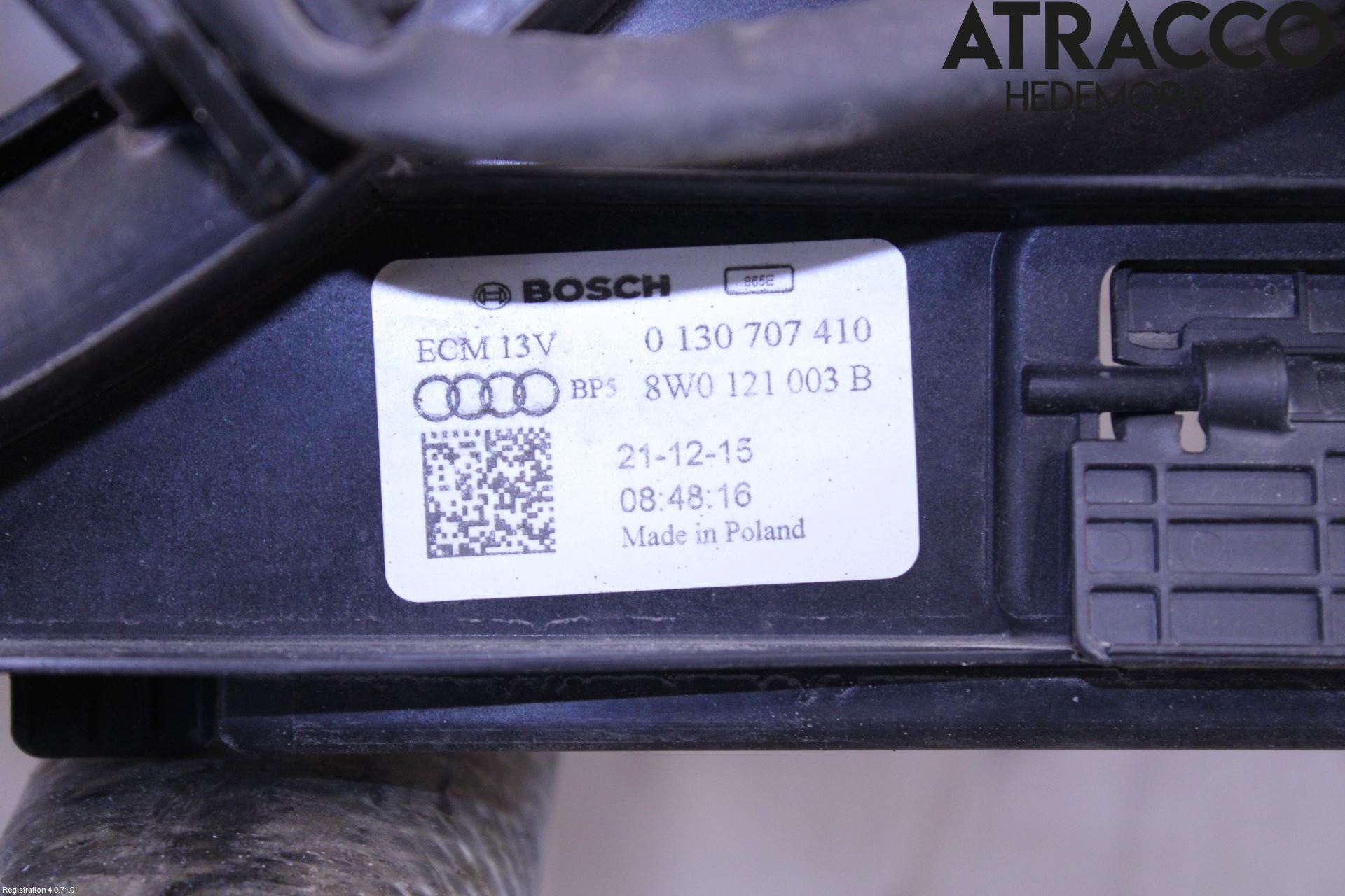 Audi A4/S4 B9 16-19 Kjølevifte Elektrisk